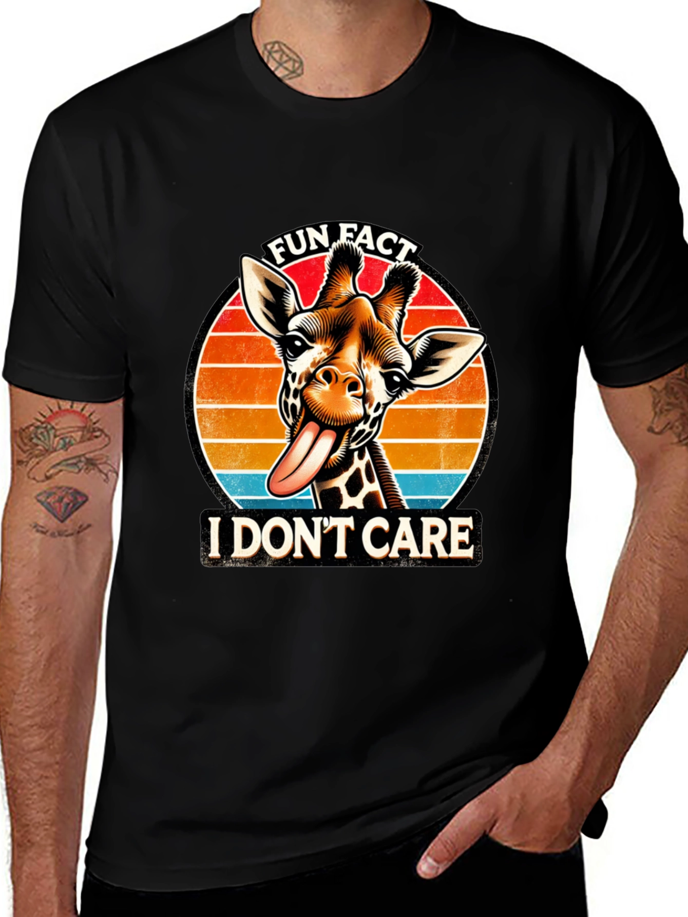 Variant 28 of Funny Giraffe T-Shirt - I Don't Care