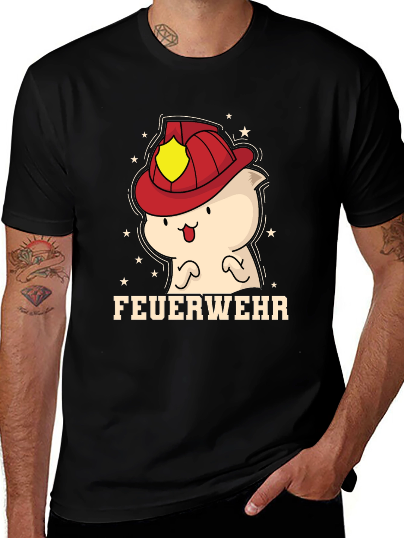 Variant 26 of Cartoon Firefighter T-Shirt