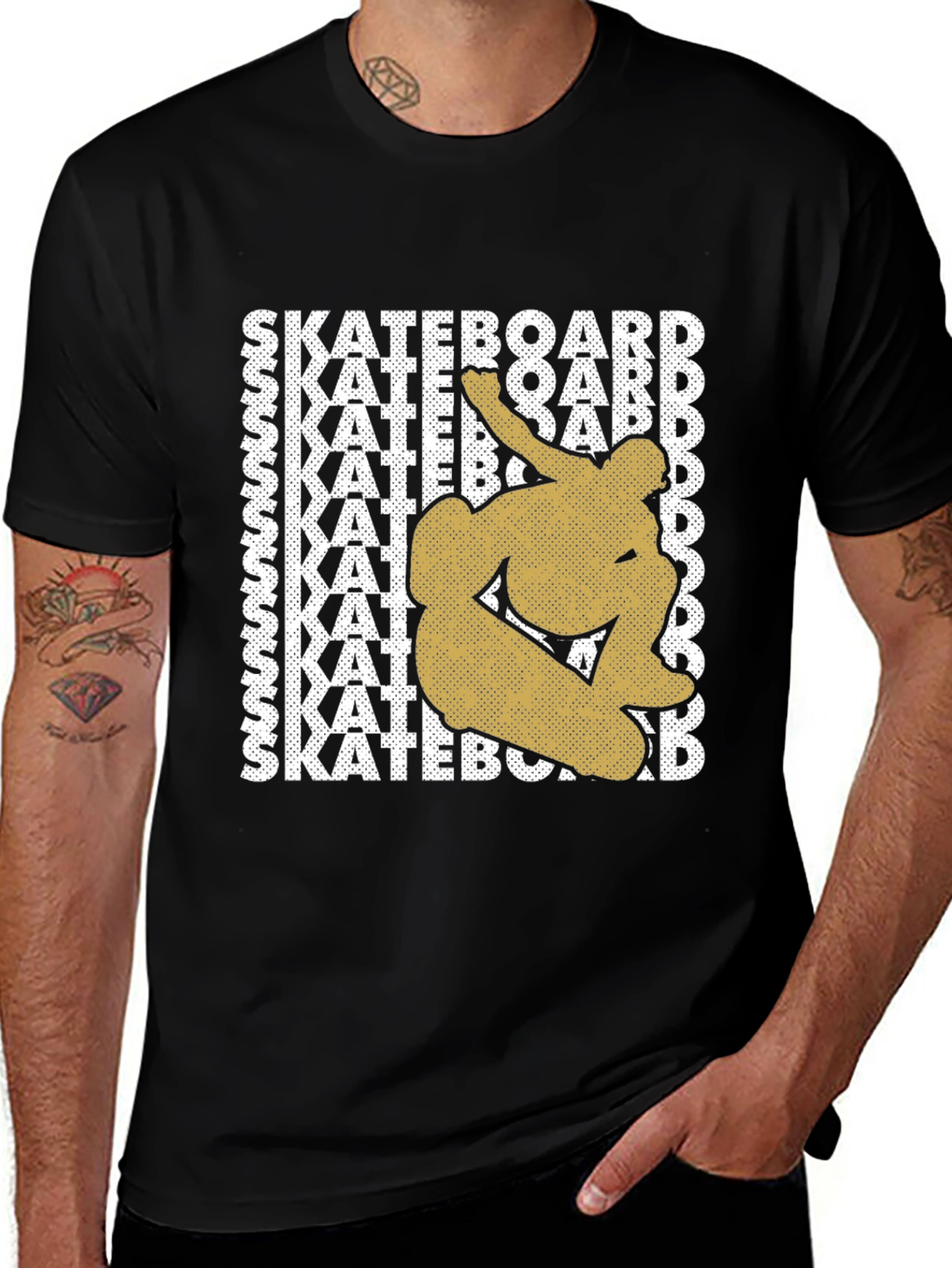 Variant 30 of Skateboard Graphic Tee - Trendy Skater Style