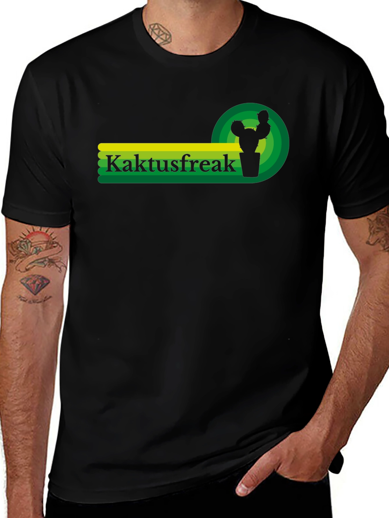 Variant 16 of Kaktusfreak Black T-Shirt - Cactus Lover Tee