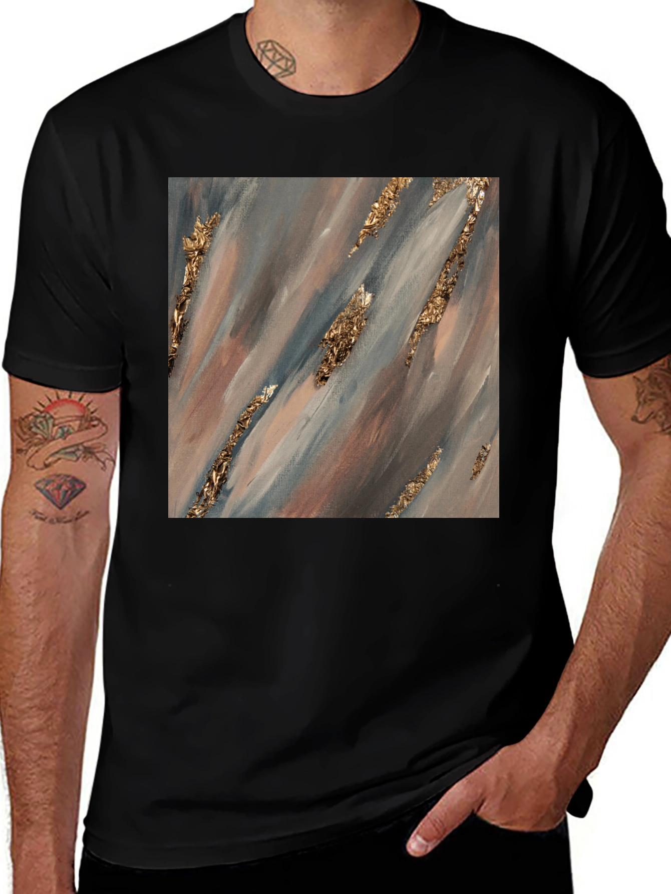 Variant 5 of Abstract Art Black T-Shirt