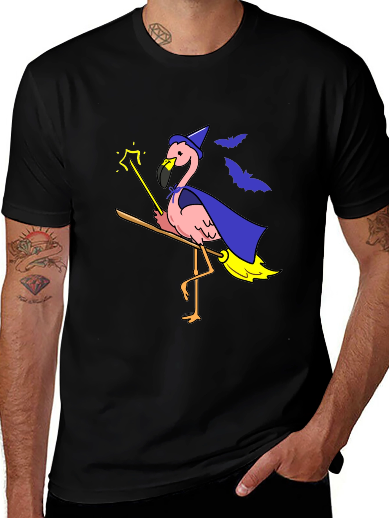 Wizard Flamingo T-Shirt - Halloween Costume Tee