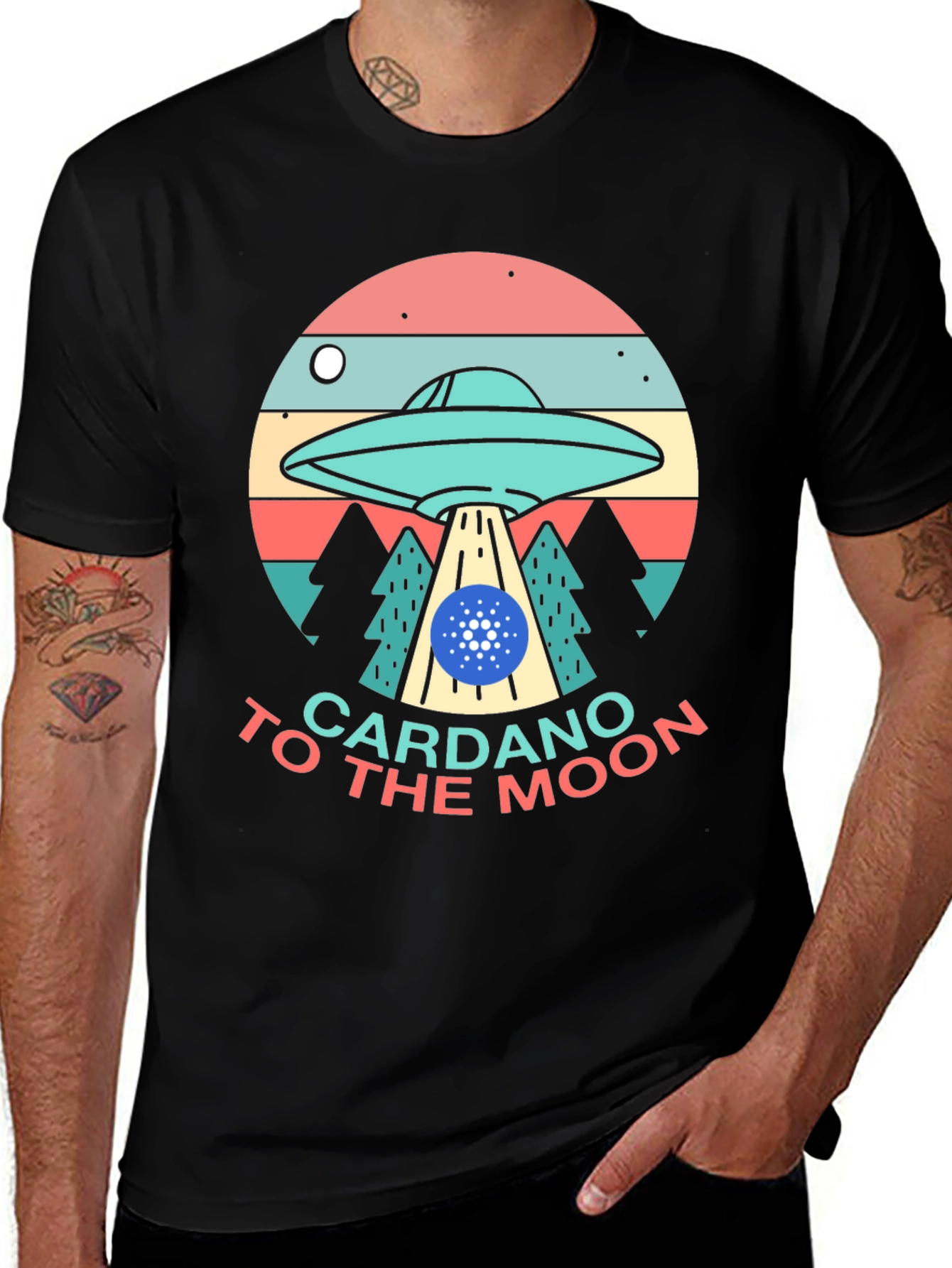 Cardano Crypto T-Shirt - UFO to the Moon!