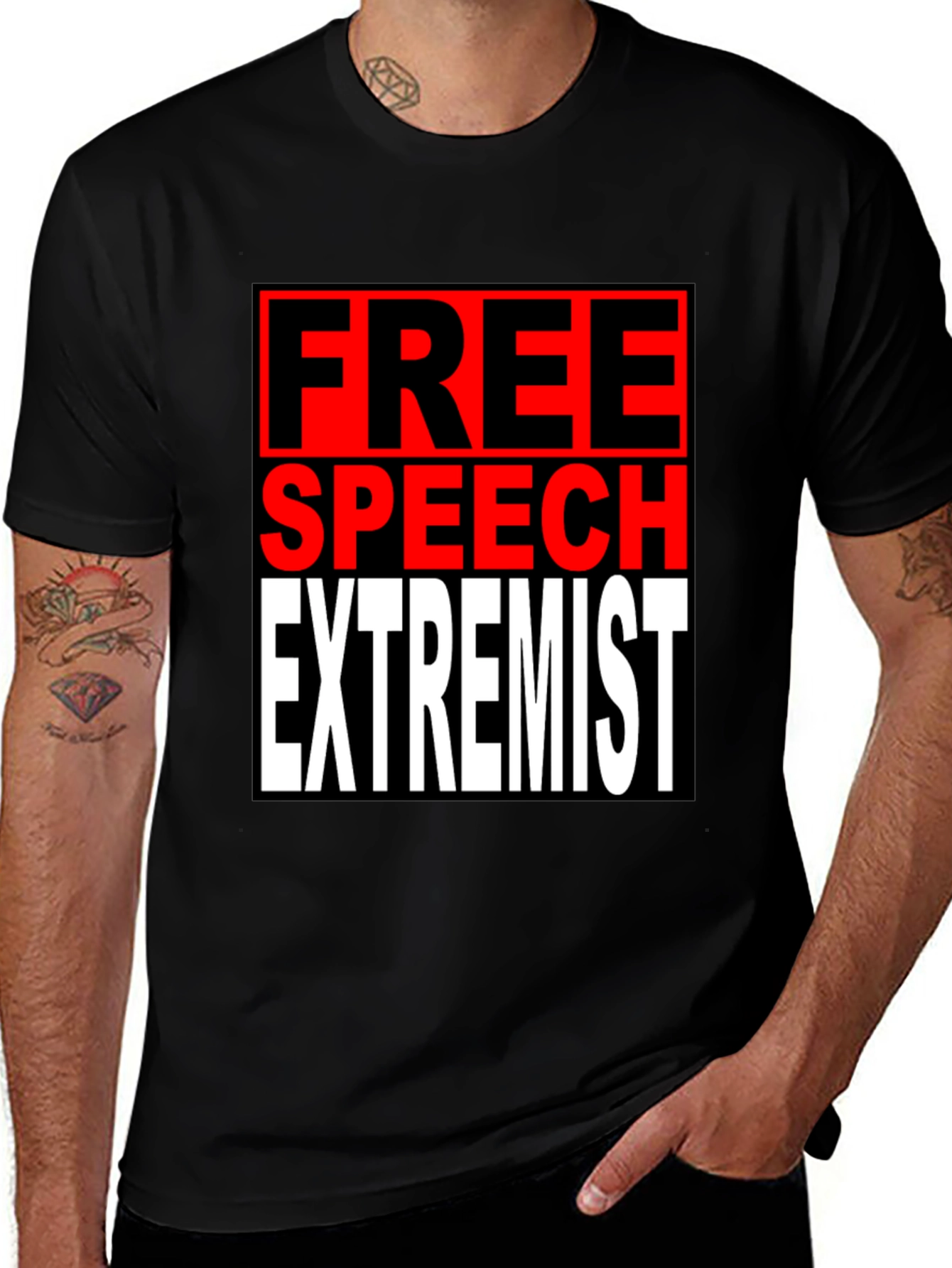 Variant 6 of Free Speech Extremist Graphic T-Shirt