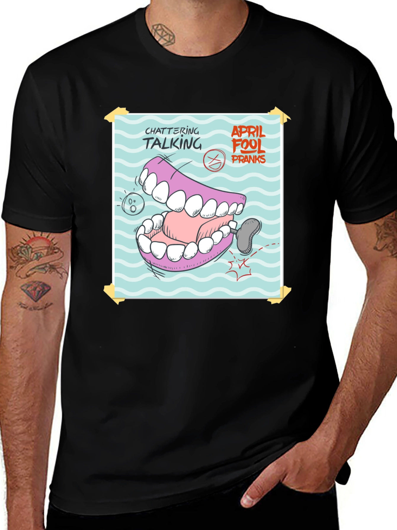 Variant 12 of Chattering Talking April Fool's Pranks T-Shirt
