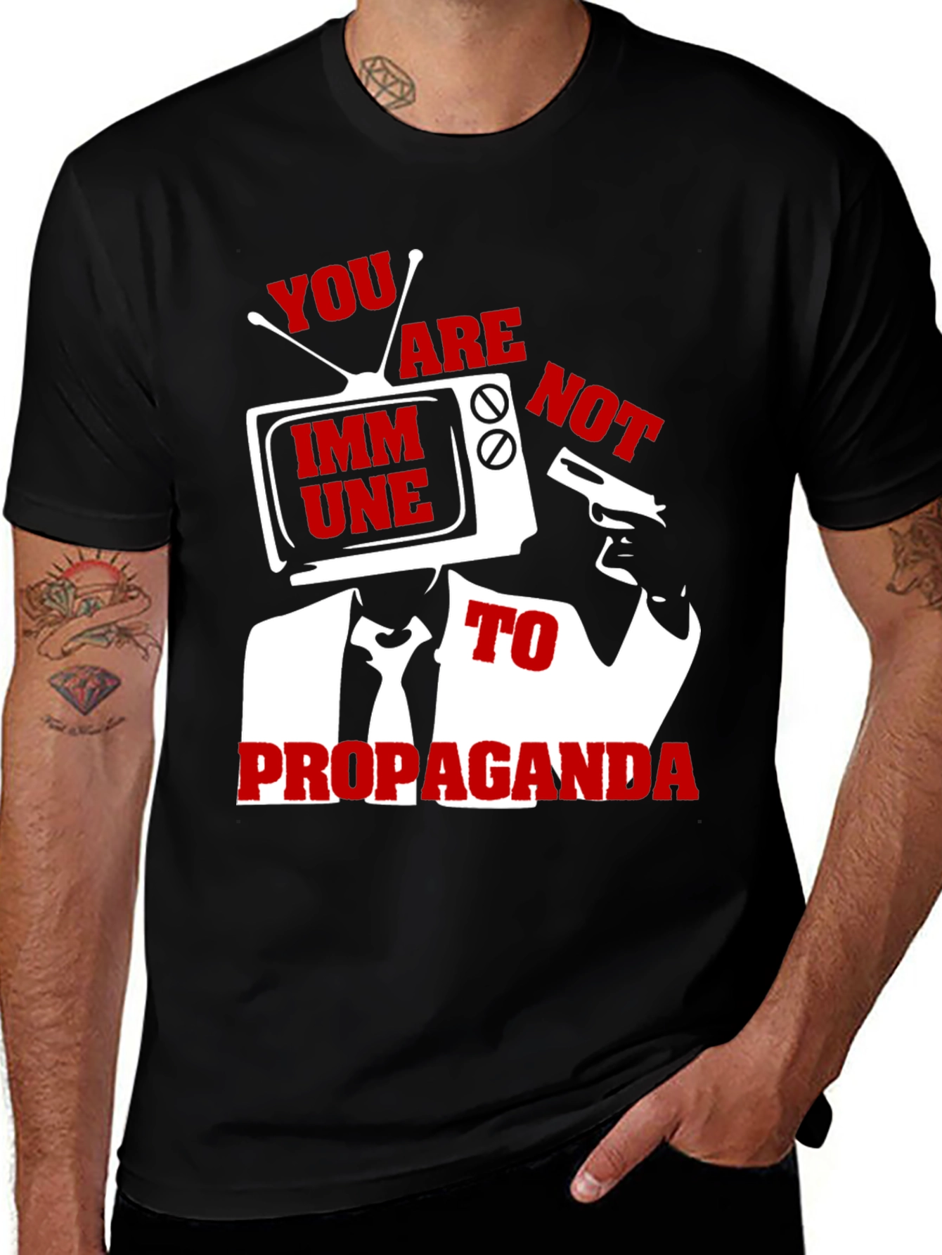 Variant 24 of You Are Not Immune Propaganda T-Shirt