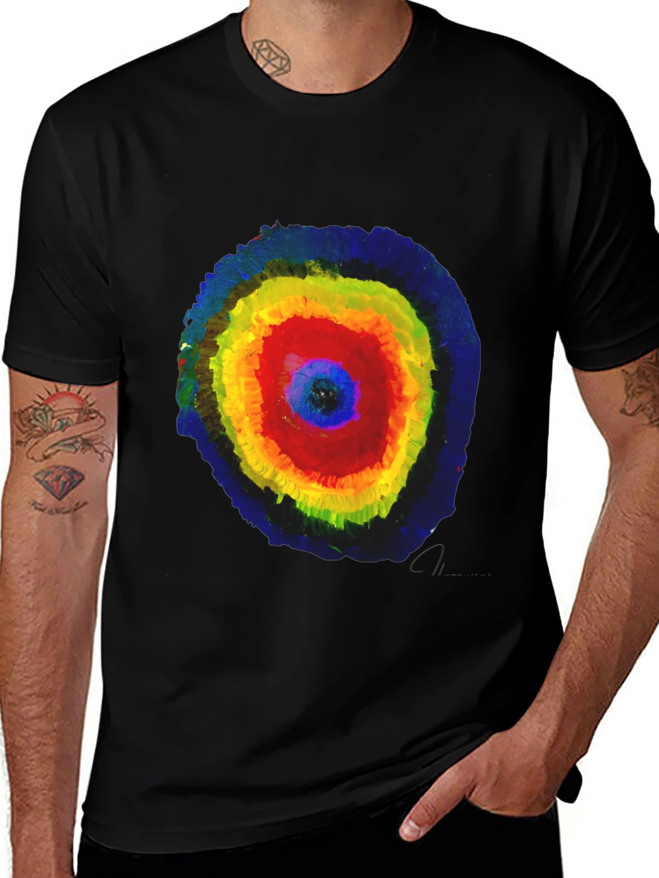Variant 30 of Abstract Circle Graphic Print T-Shirt