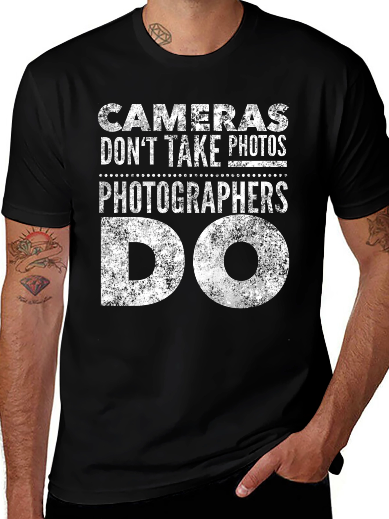 Variant 21 of Cameras Don't Take Photos, Photographers Do T-Shirt