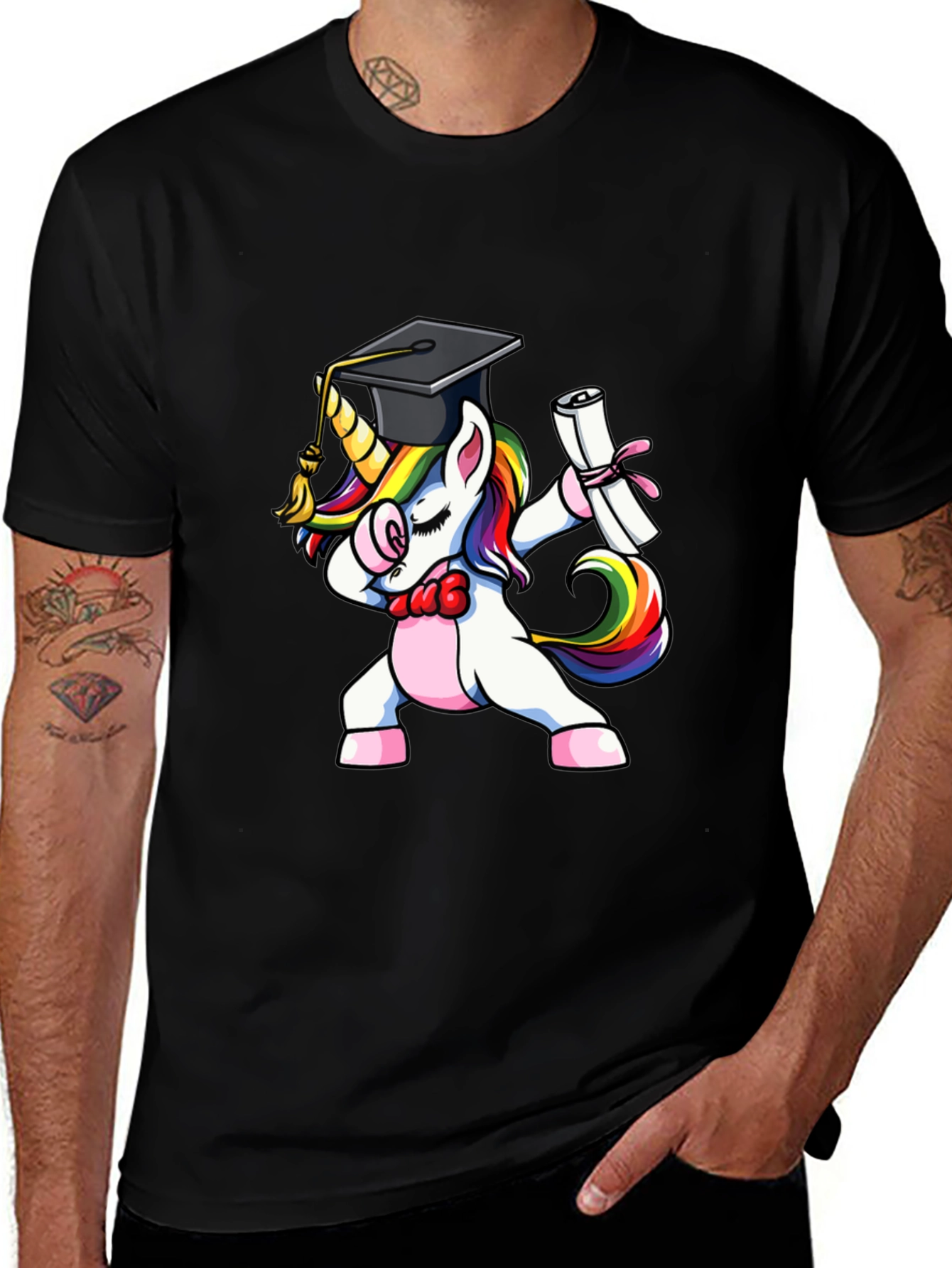 Variant 30 of Funny Unicorn Graduation Dabbing T-Shirt