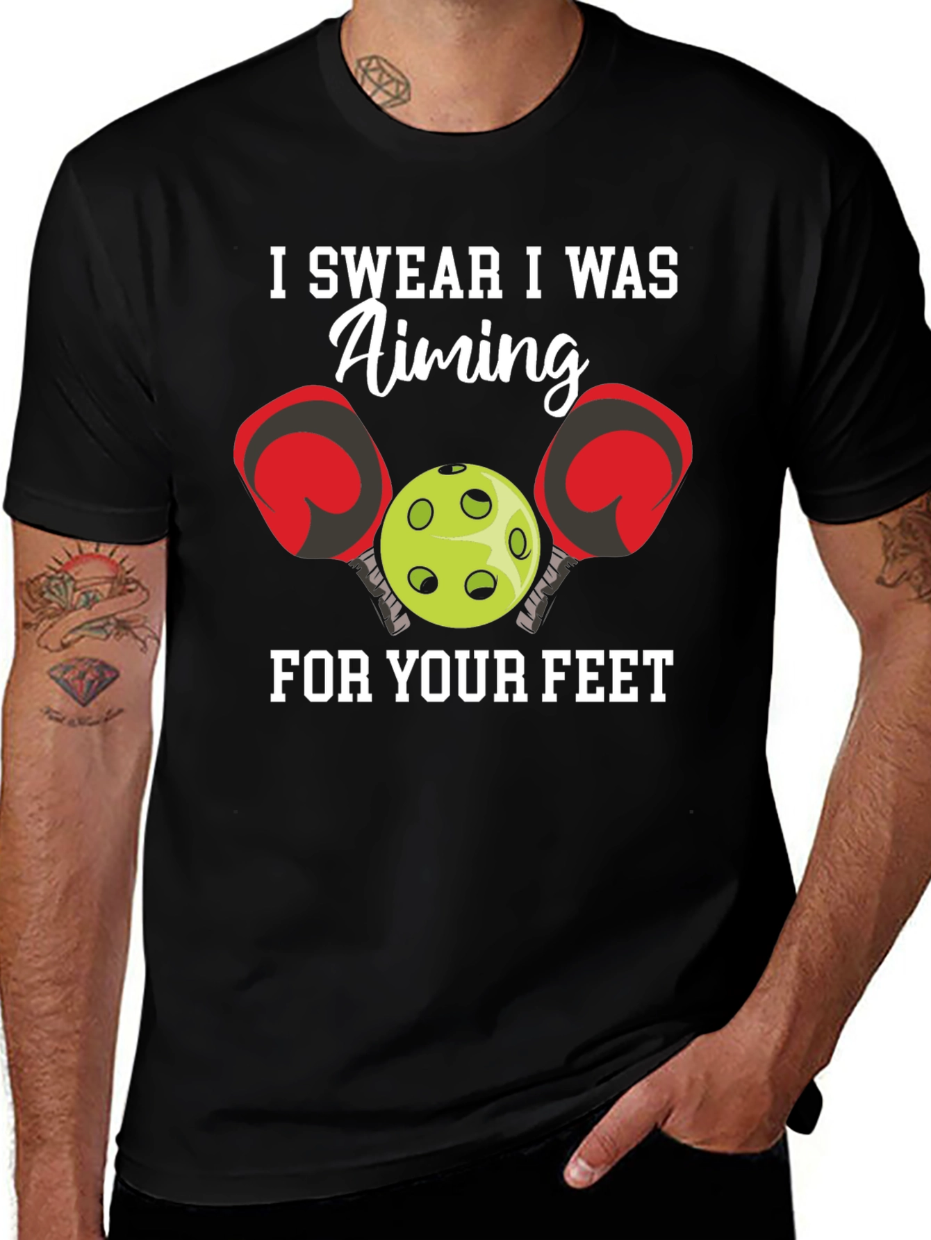 Variant 28 of I Swear I Was Aiming For Your Feet Pickleball T-Shirt
