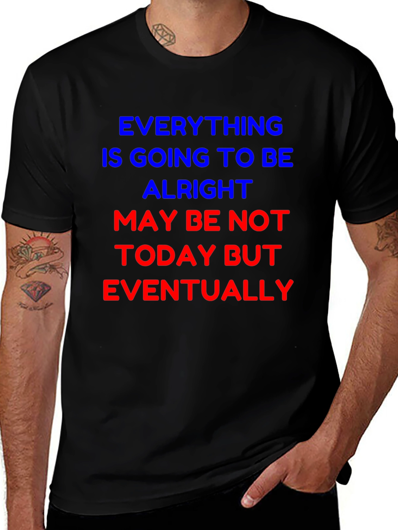 Variant 14 of Optimistic Graphic Tee - Everything Will Be Alright