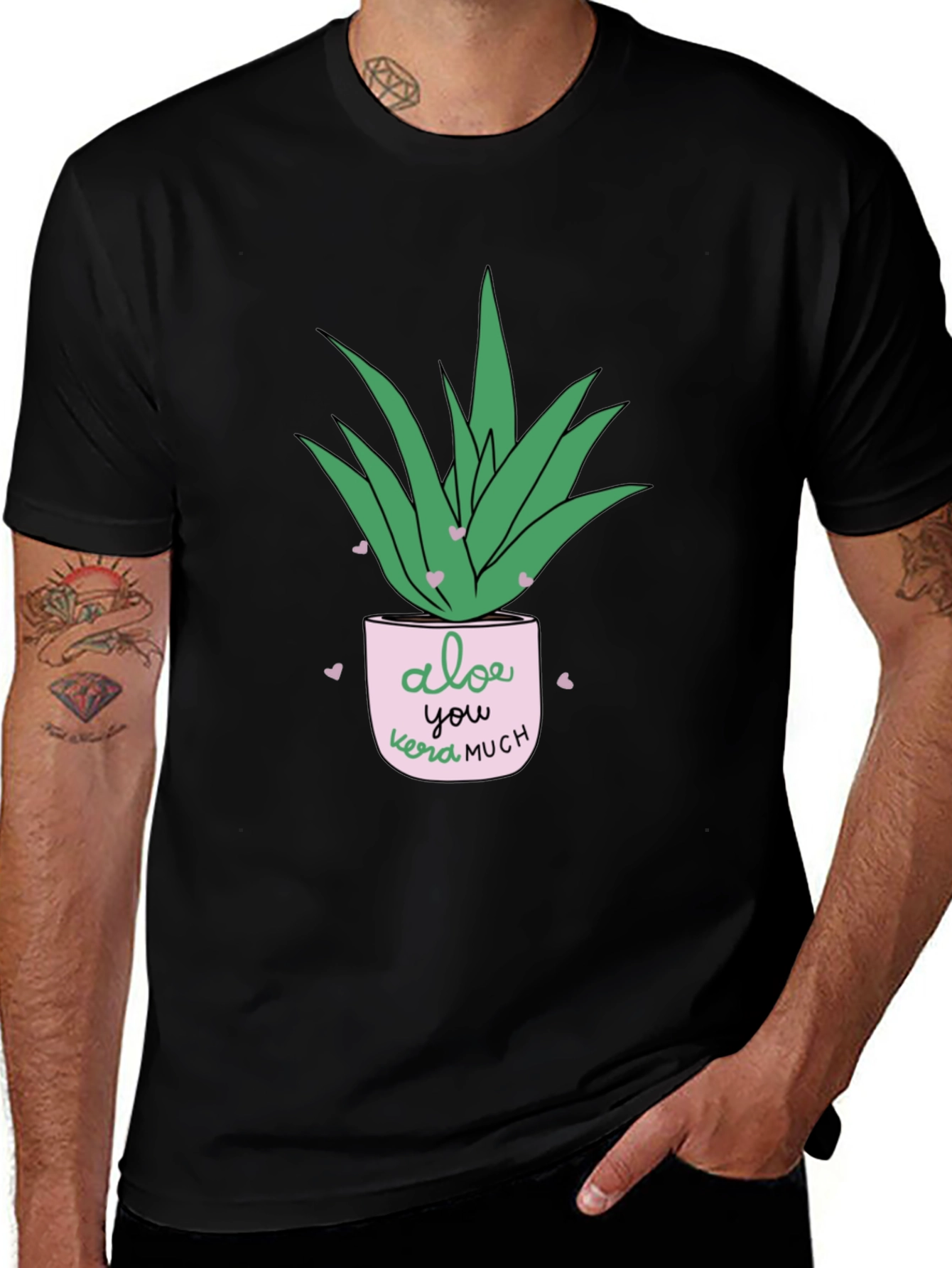 Variant 15 of Aloe You Vera Much Black T-Shirt