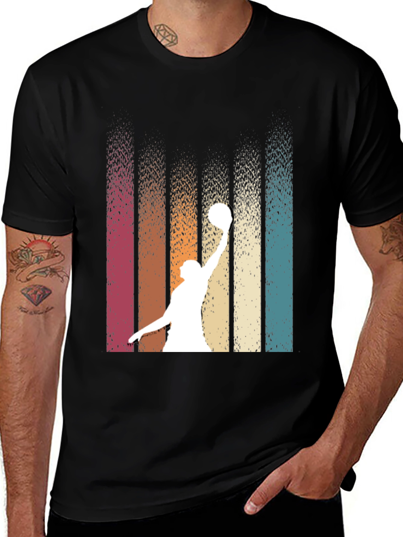 Variant 14 of Retro Basketball Player T-Shirt