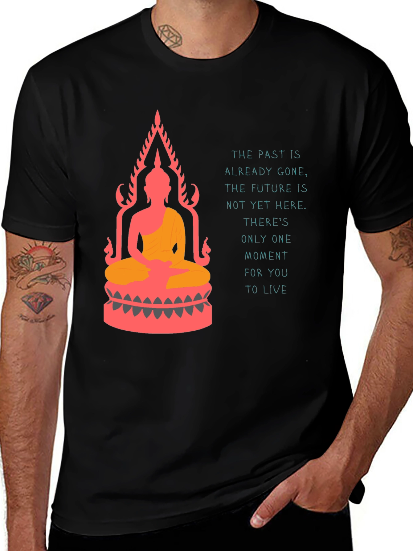 Buddha T-Shirt: Live in the Moment Graphic Tee