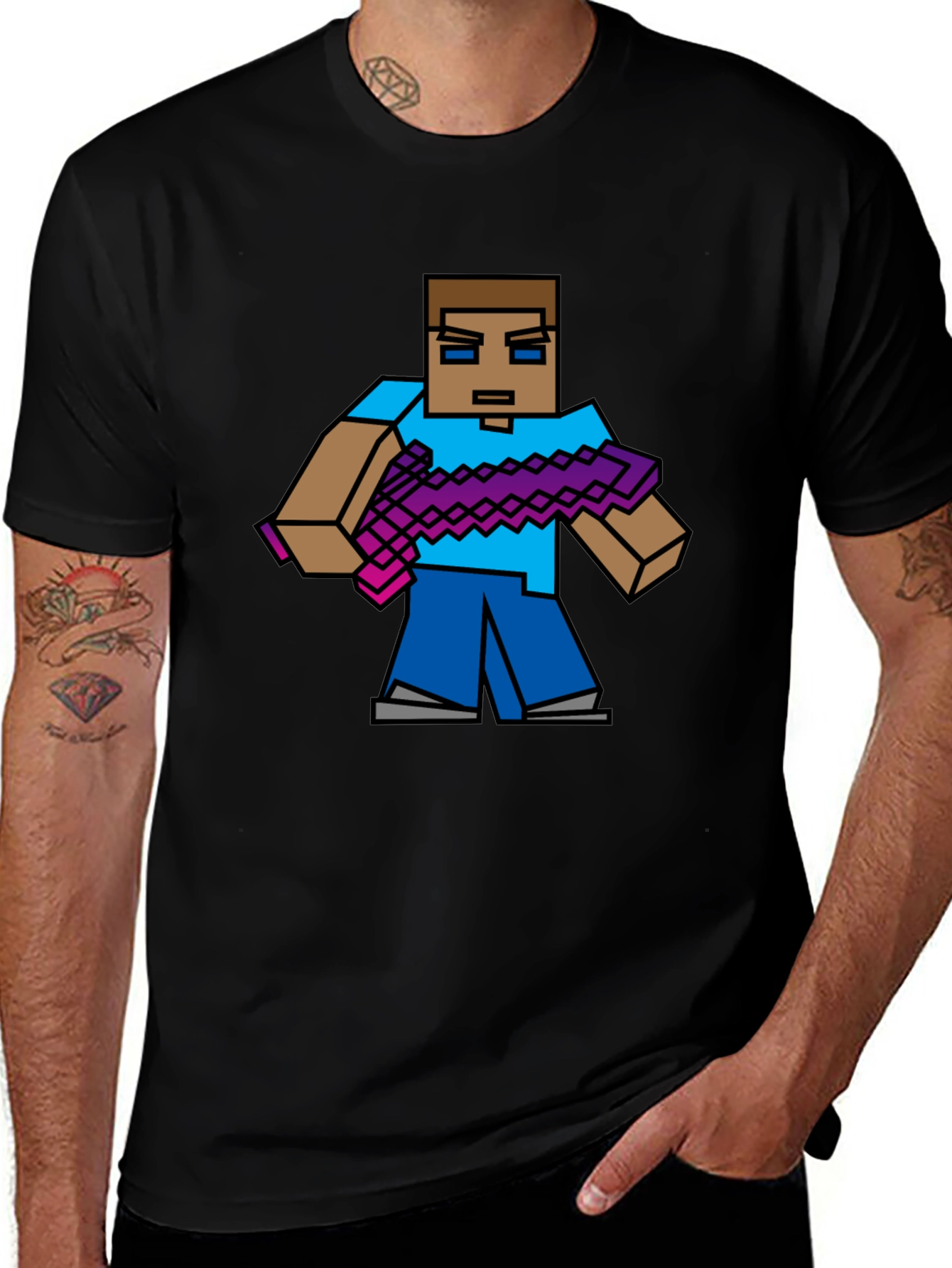 Minecraft Steve Graphic T-Shirt - Gamer Style