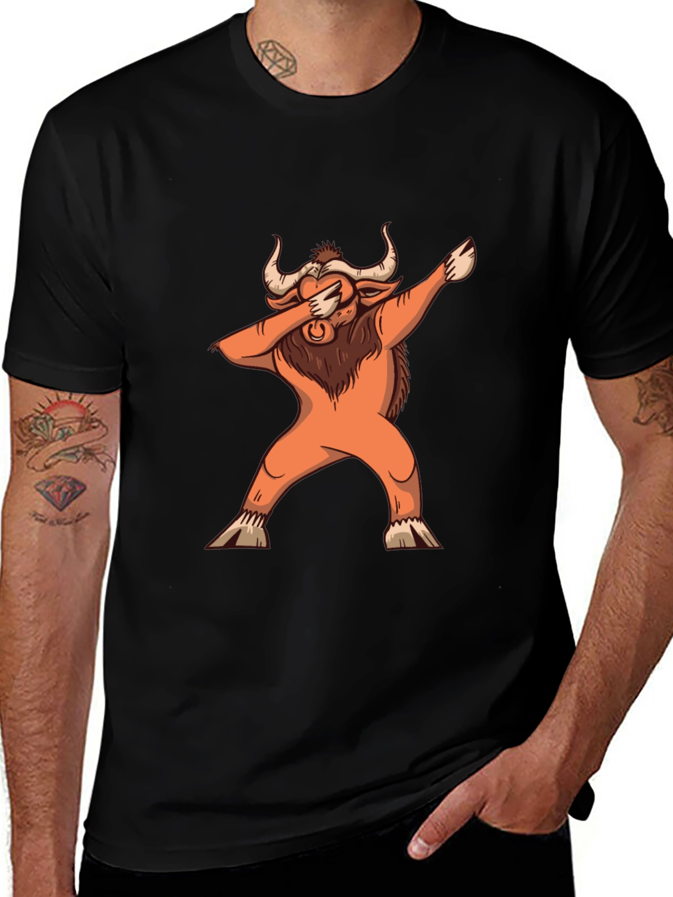 Variant 17 of Minotaur Dabbing Graphic Tee