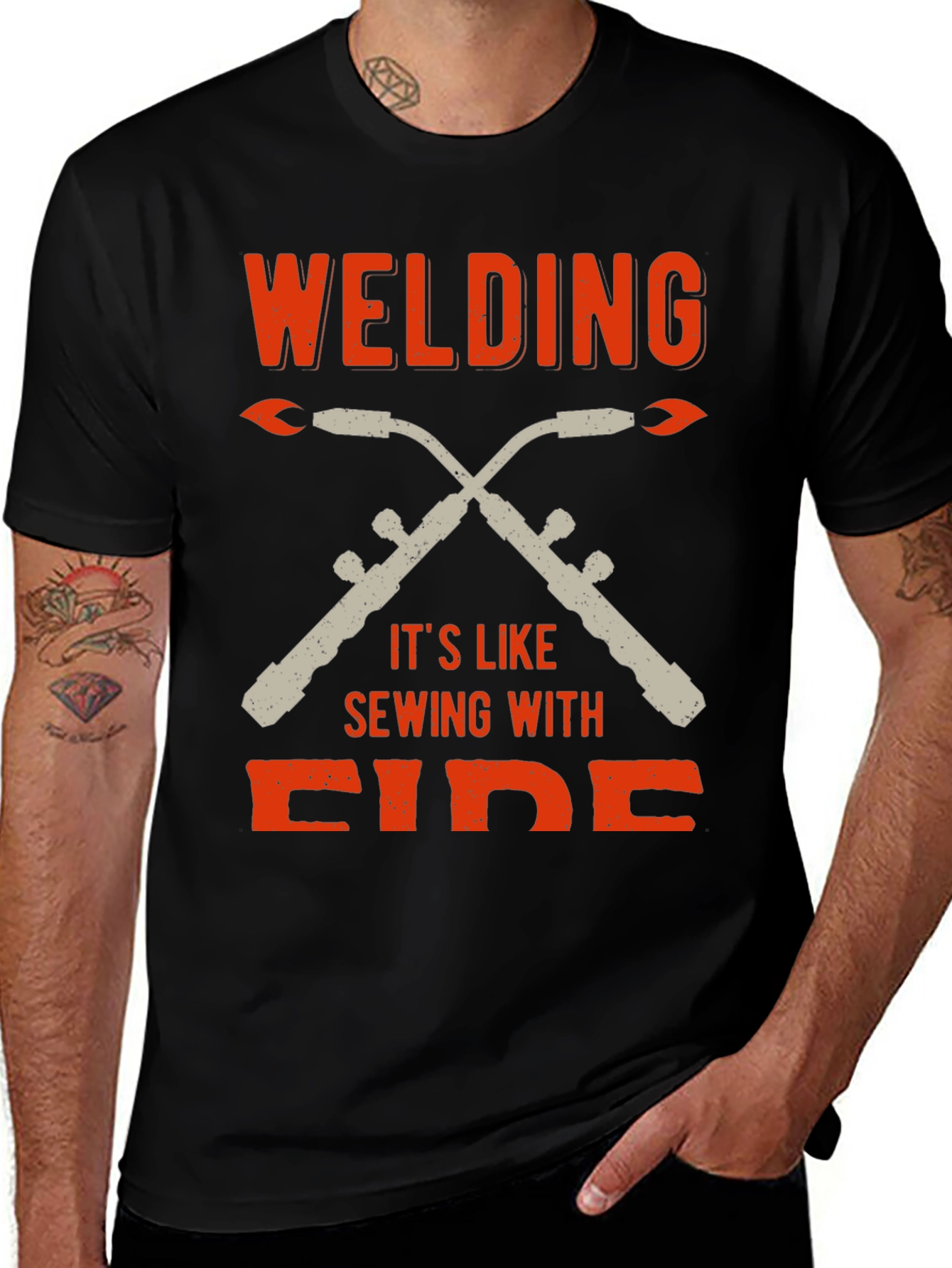 Variant 14 of Welding is Like Sewing With Fire T-Shirt