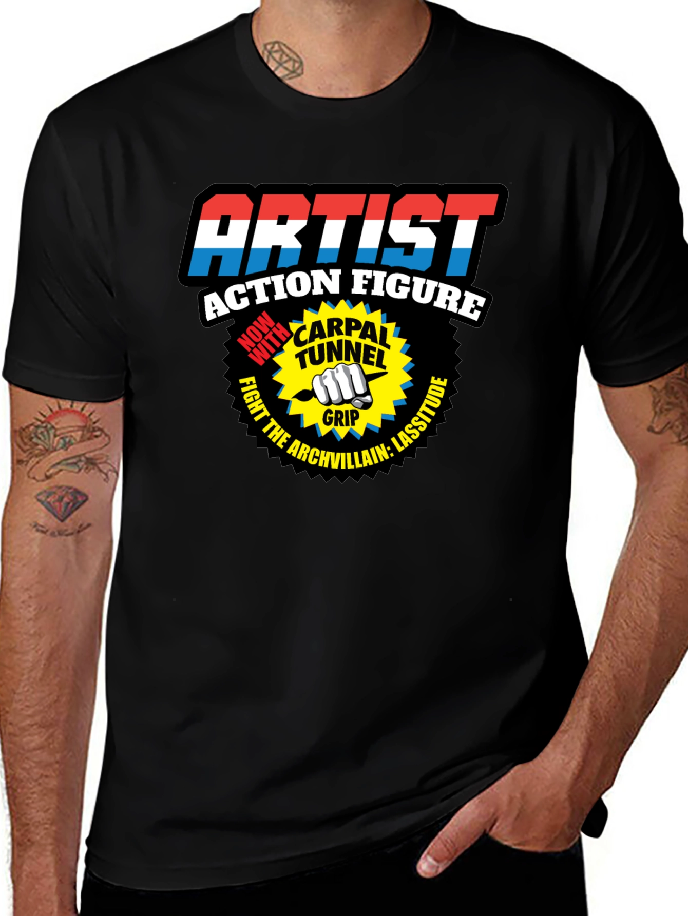 Variant 17 of Artist Action Figure Novelty Graphic T-Shirt