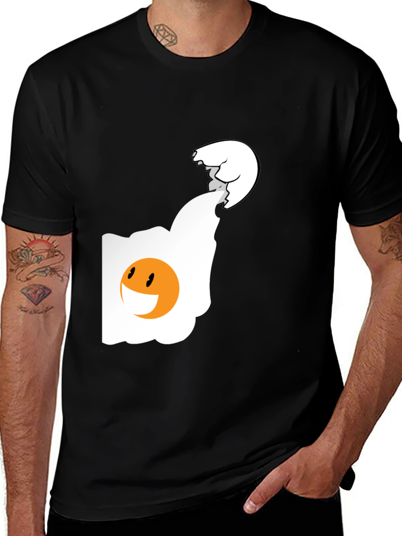 Variant 27 of Funny Broken Egg Graphic Tee - Quirky Casual Style