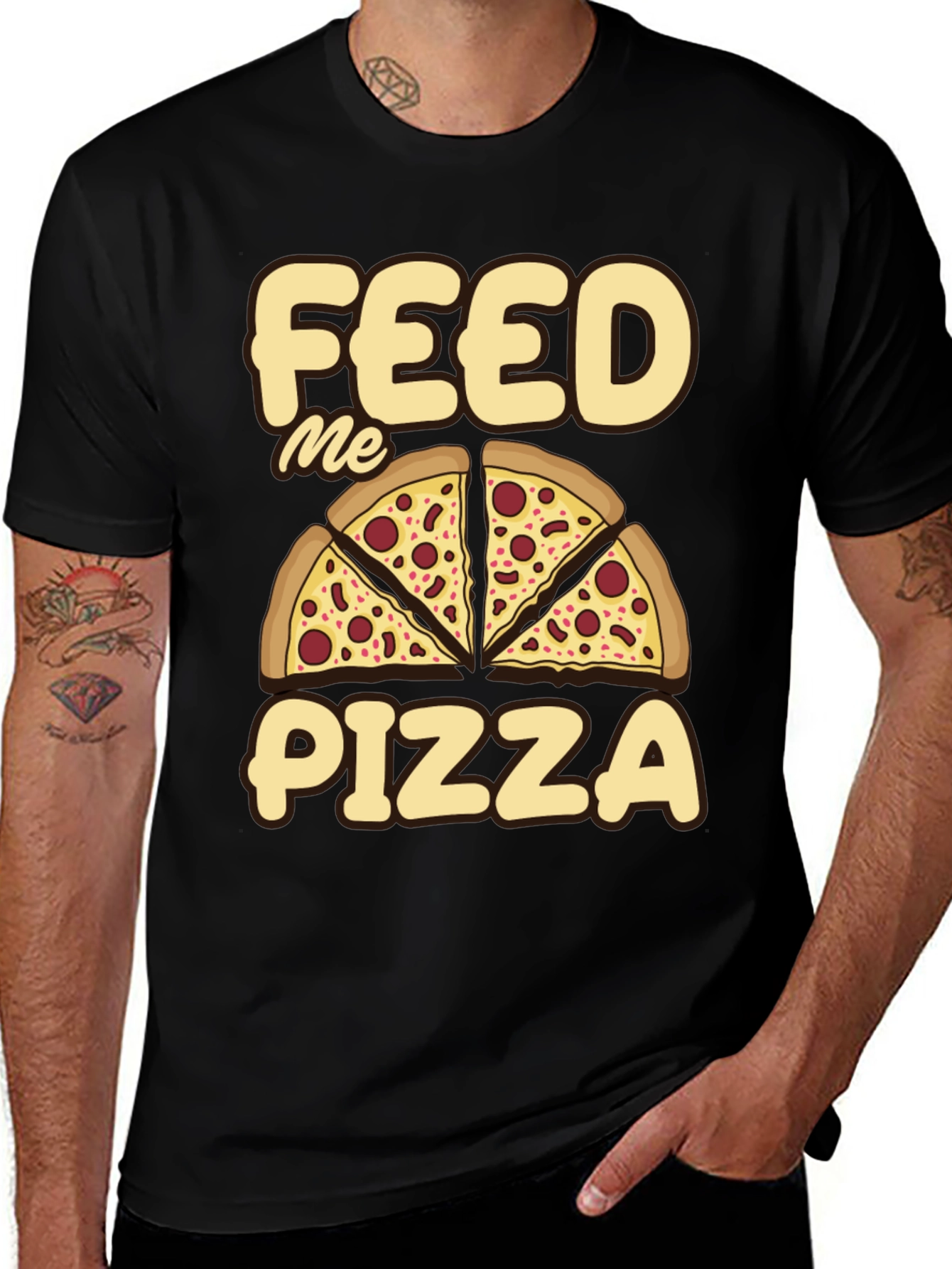 Variant 24 of Feed Me Pizza T-Shirt - Funny Food Tee
