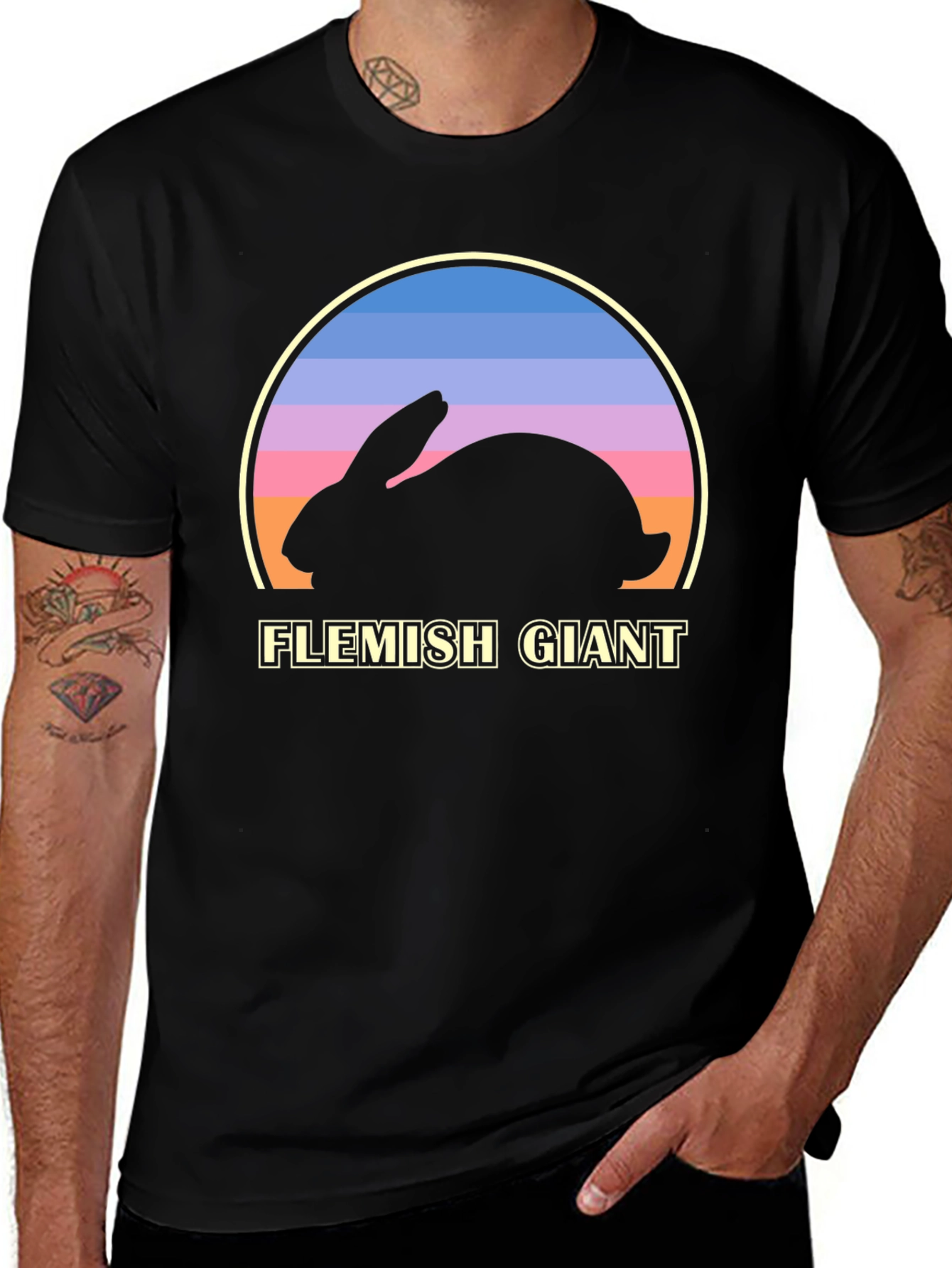 Variant 2 of Flemish Giant Rabbit Graphic Tee