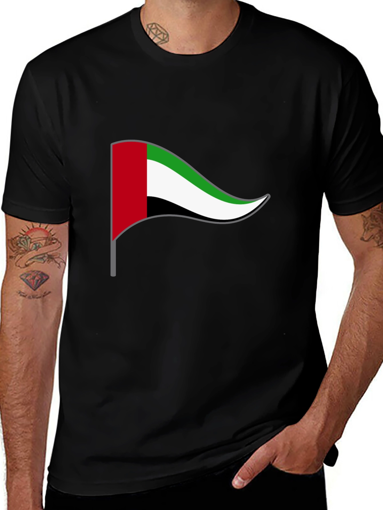 Variant 22 of UAE Flag T-Shirt - United Arab Emirates Pride