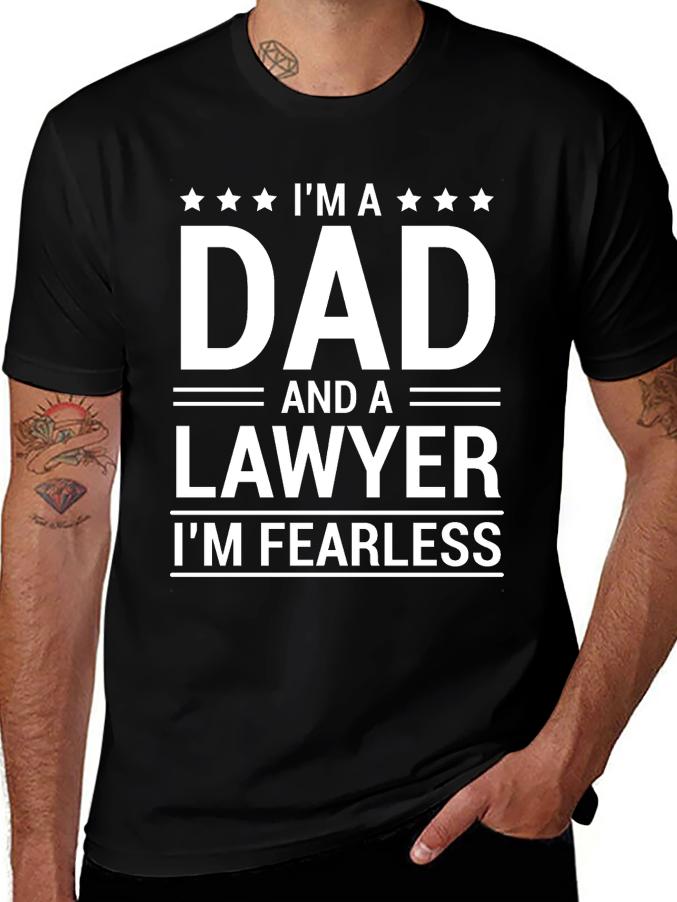 Dad Lawyer T-Shirt - Fearless Father Attorney Tee