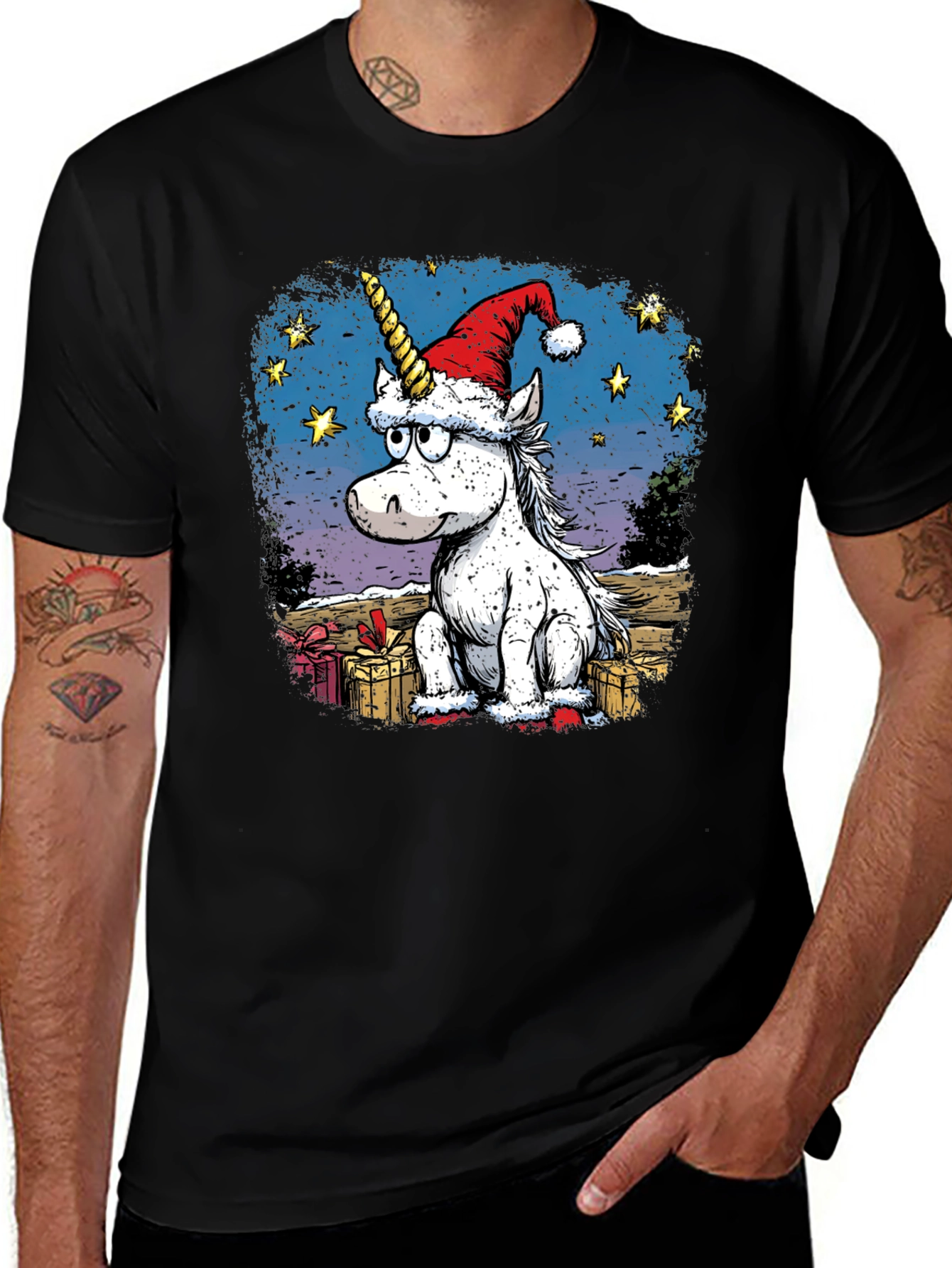 Variant 29 of Unicorn Christmas T-Shirt