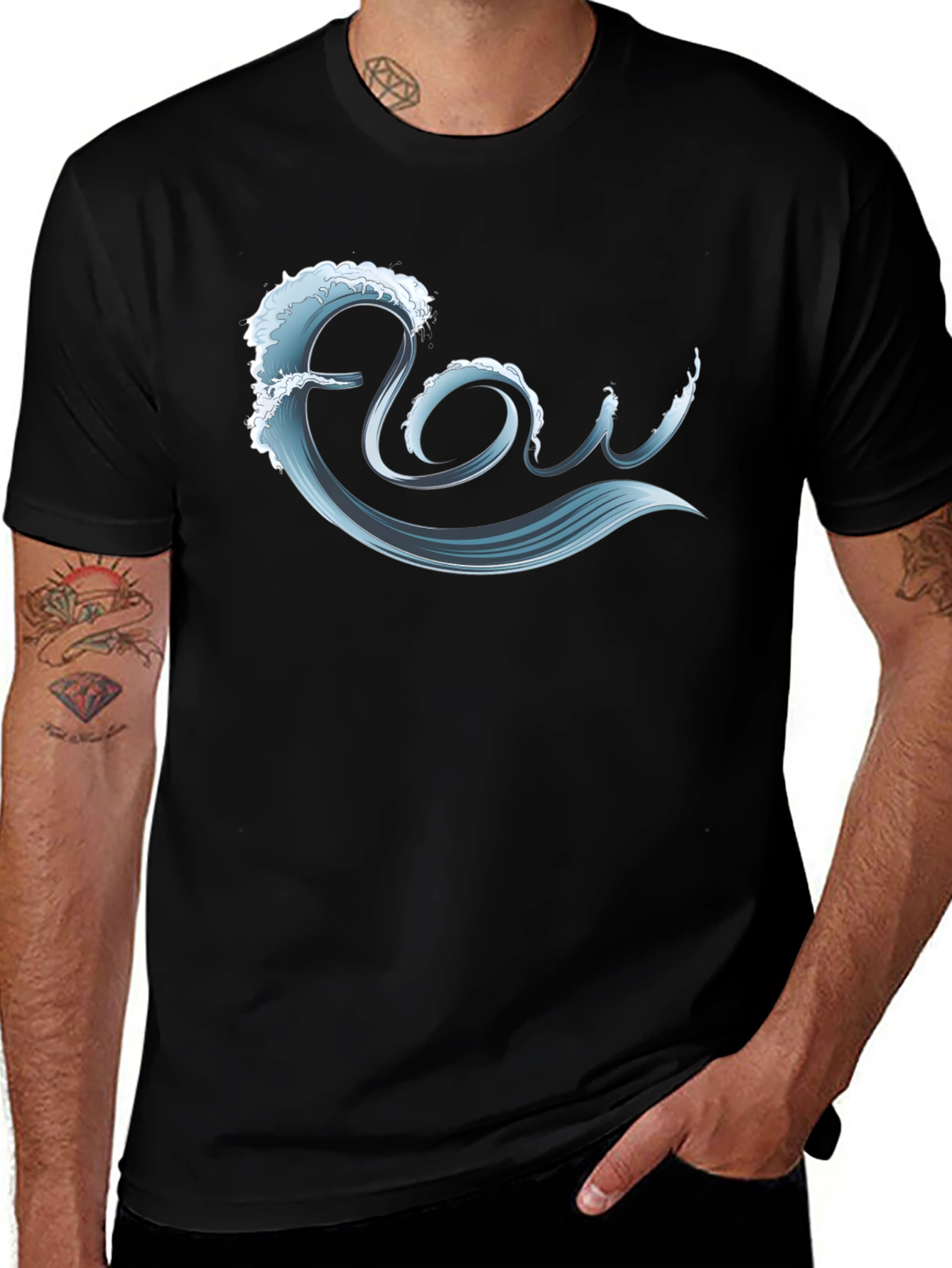 Flow Wave Graphic T-Shirt