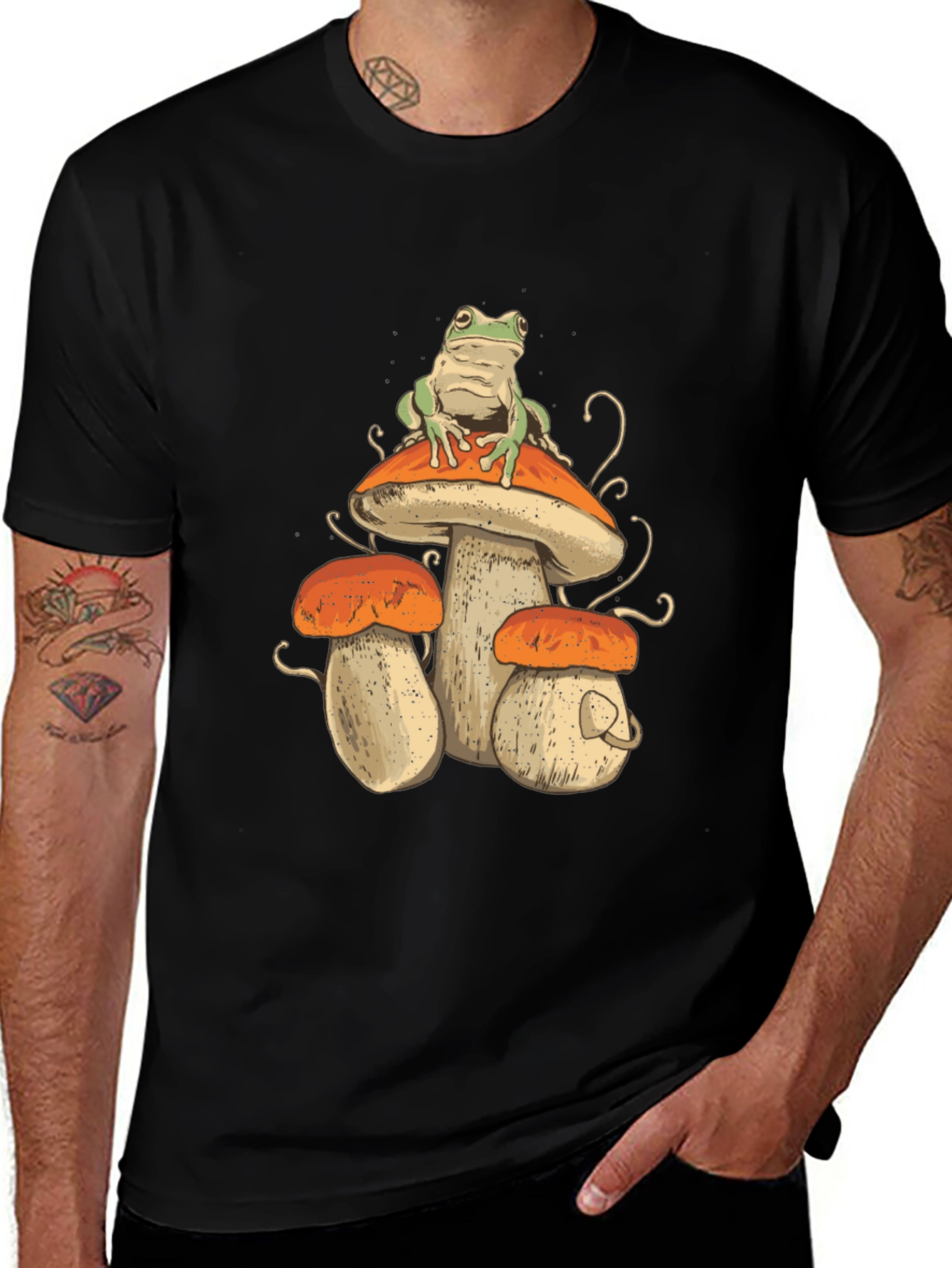 Variant 10 of Frog on Mushroom T-Shirt - Unique Graphic Tee