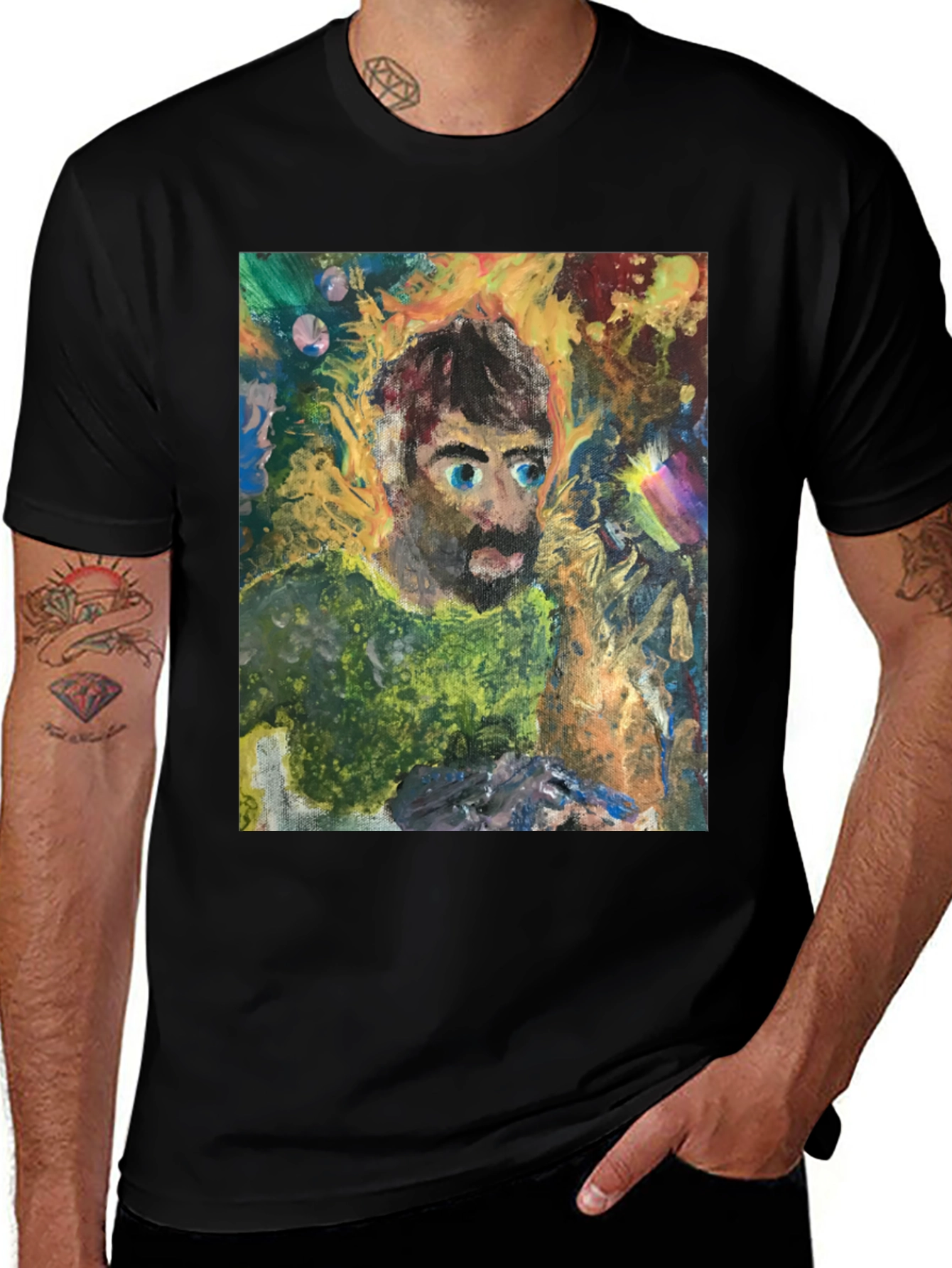 Variant 17 of Abstract Portrait Graphic Tee - Unique Art Shirt