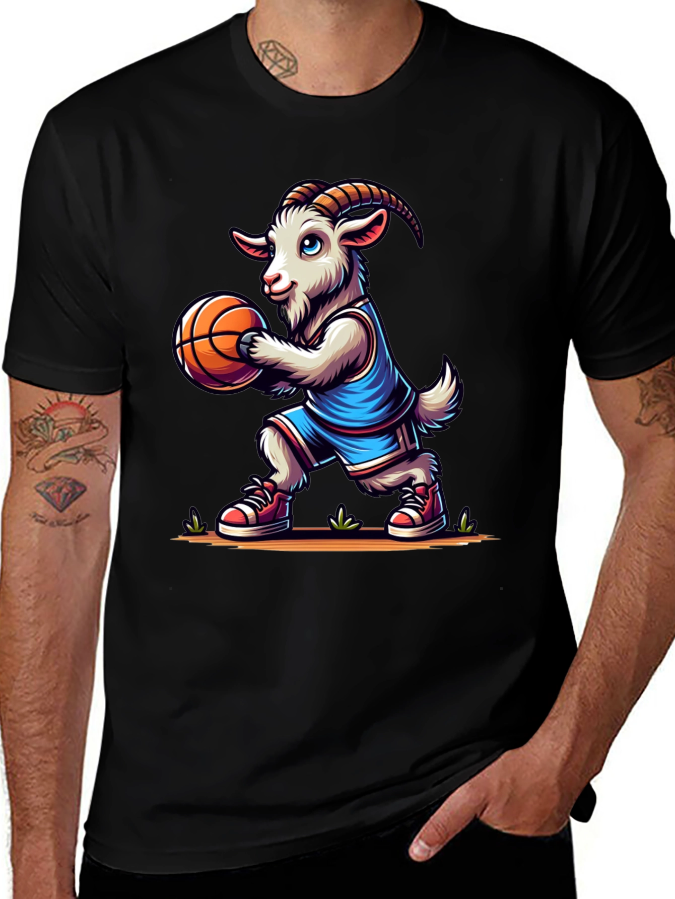 Variant 22 of Goat Basketball Player Graphic T-Shirt