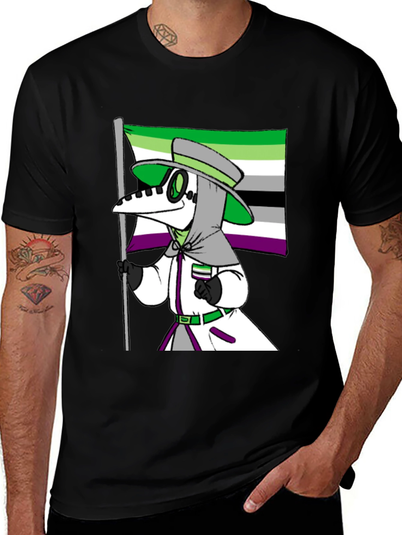 Variant 26 of Aromantic Plague Doctor T-Shirt