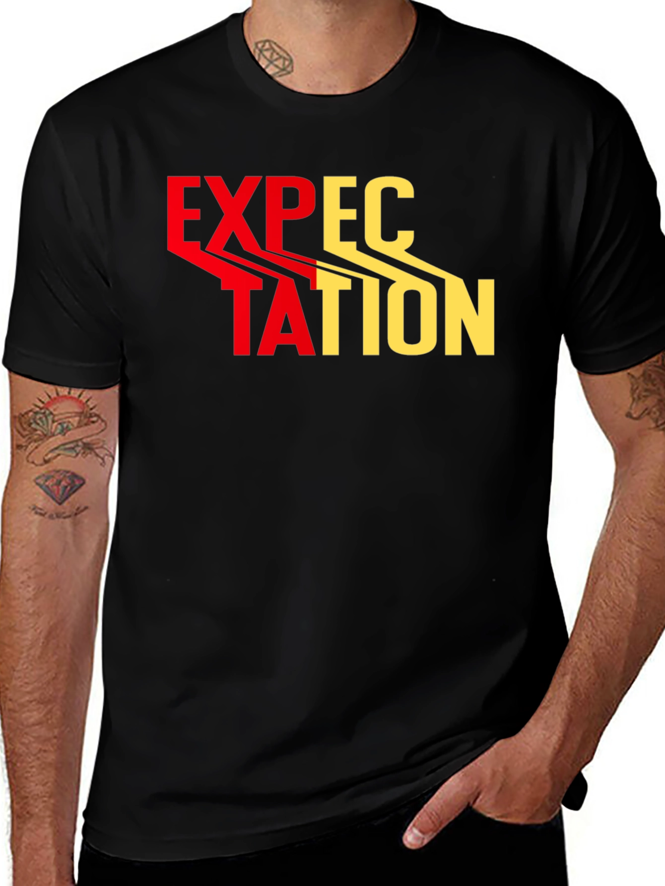 Variant 19 of Expectation Graphic Tee - Black