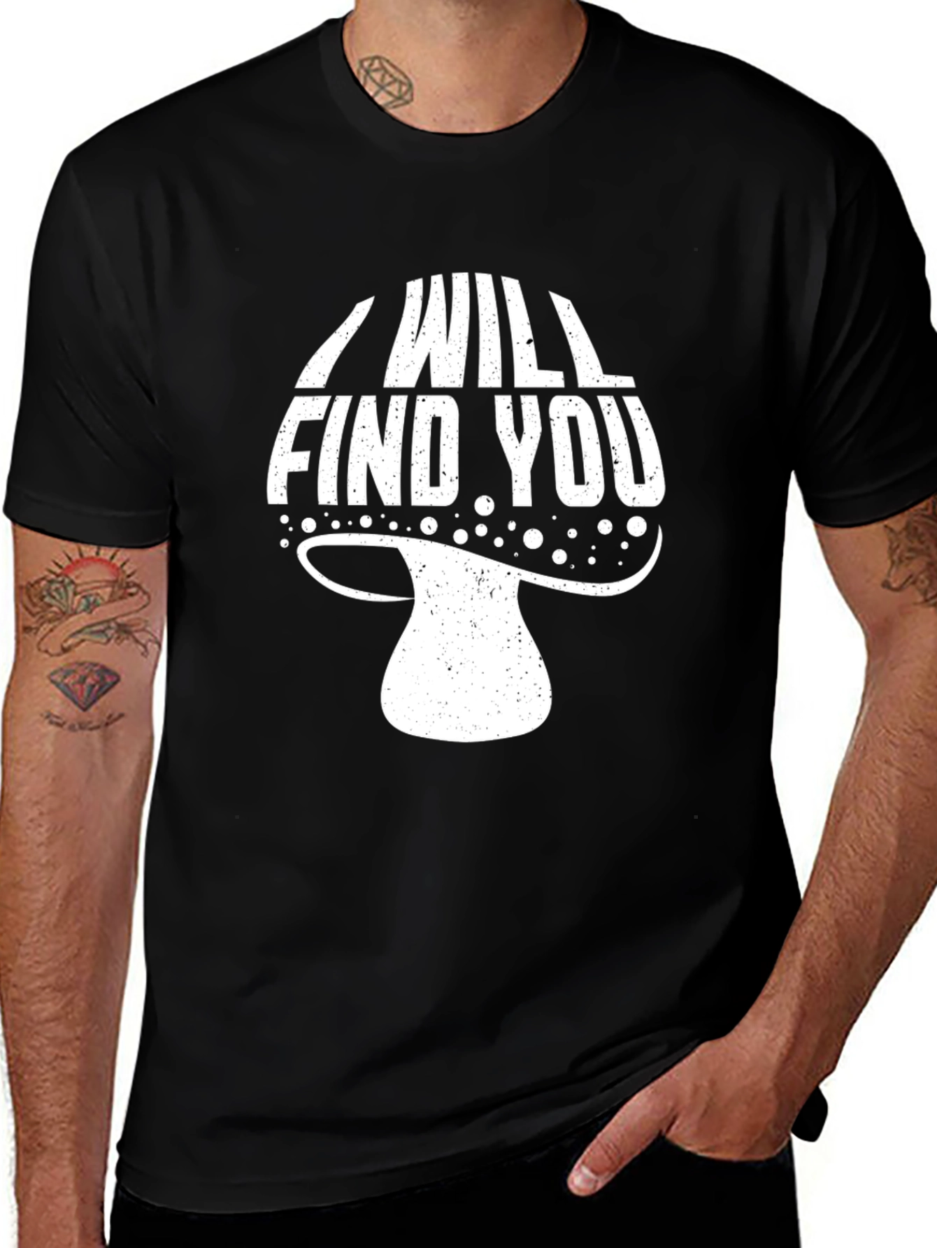 Variant 27 of I Will Find You Mushroom Graphic T-Shirt