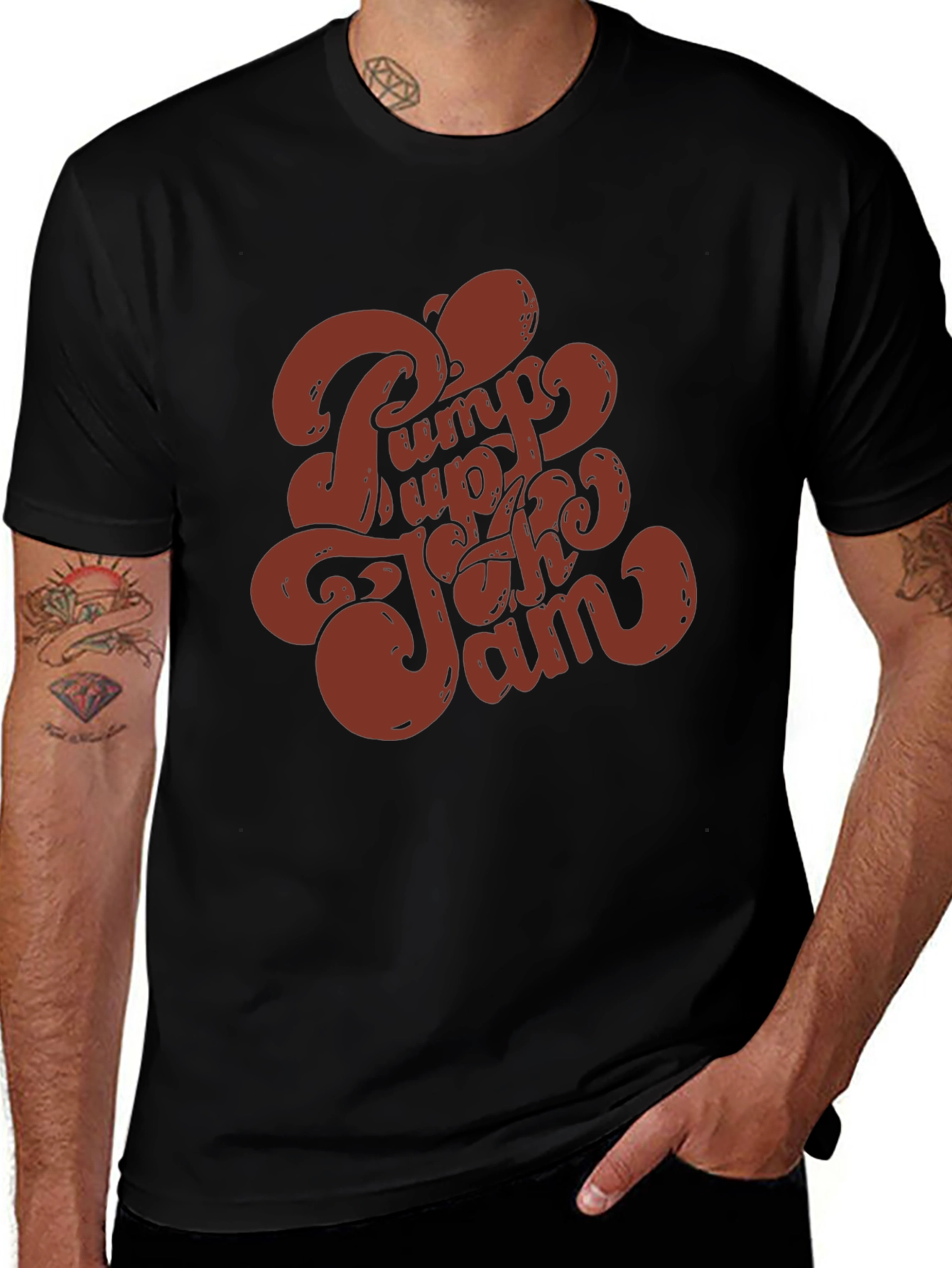 Variant 28 of Pump Up the Jam Retro Graphic Tee - Black