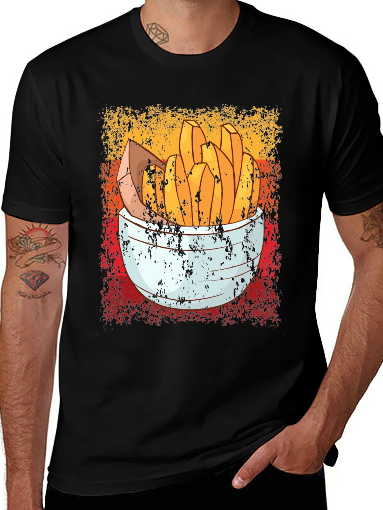 Variant 5 of Retro French Fries T-Shirt - Vintage Style Food Tee