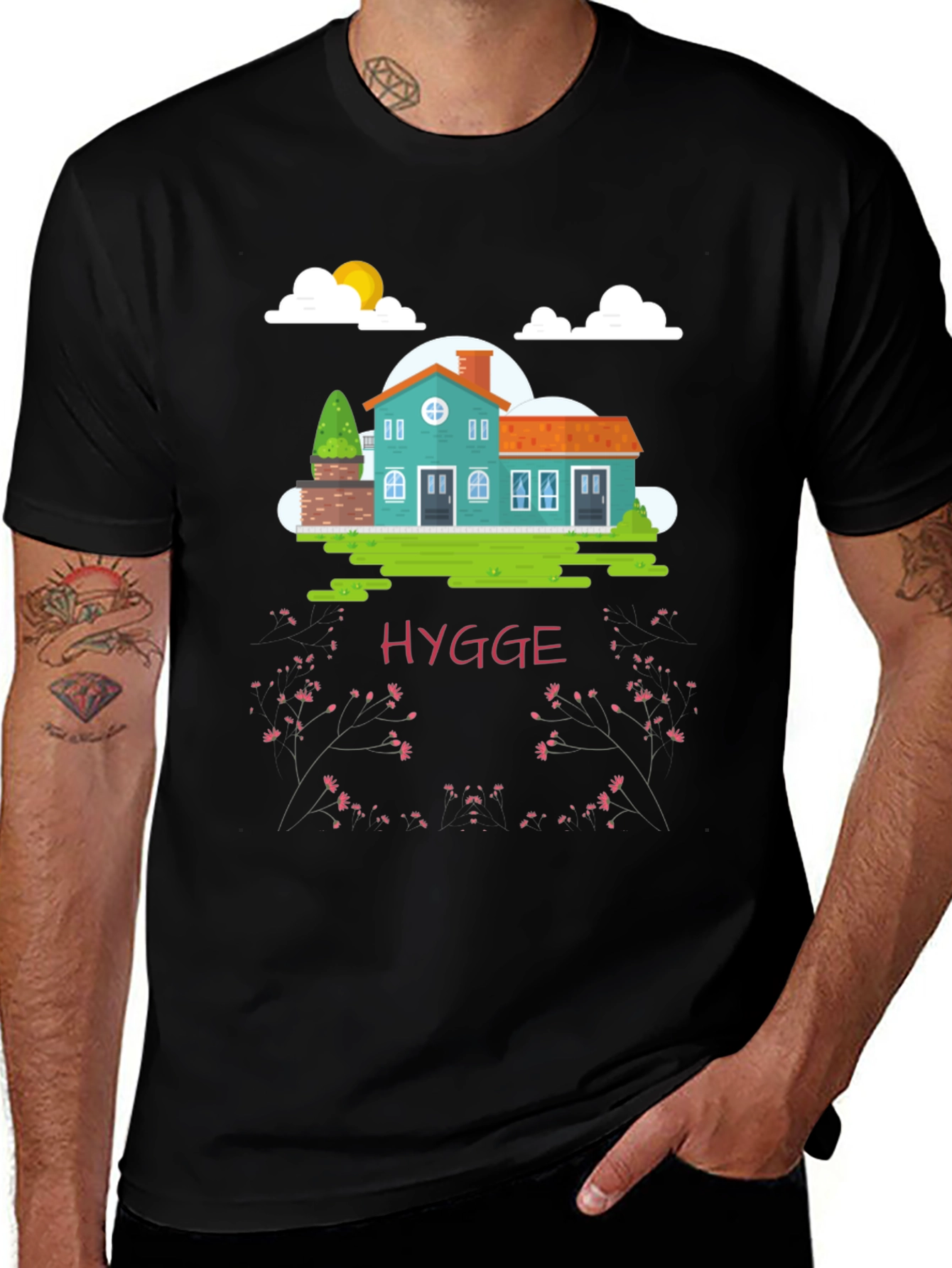 Variant 7 of Hygge House Black T-Shirt - Cozy Comfort