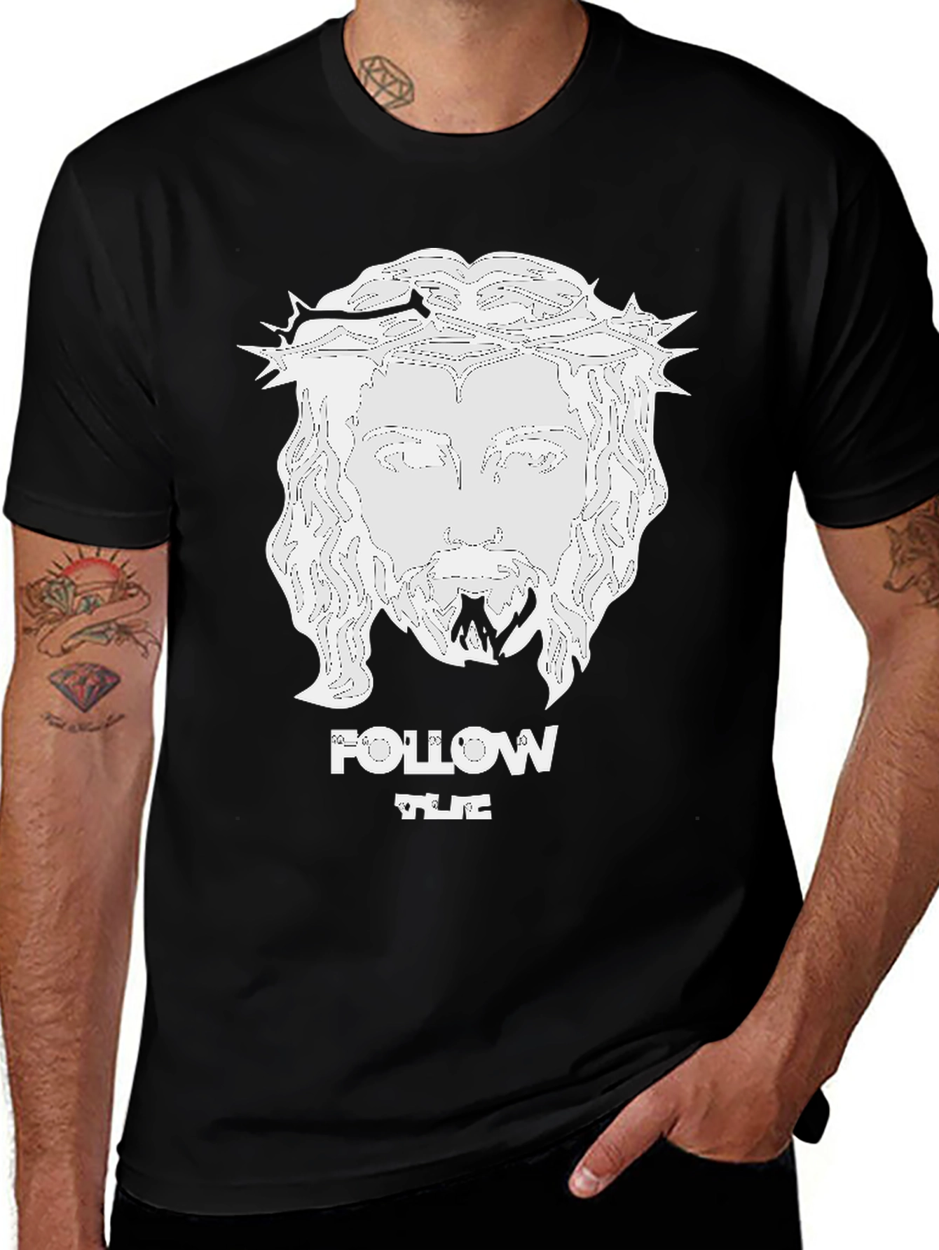 Variant 5 of Follow The Light Graphic Tee - Black