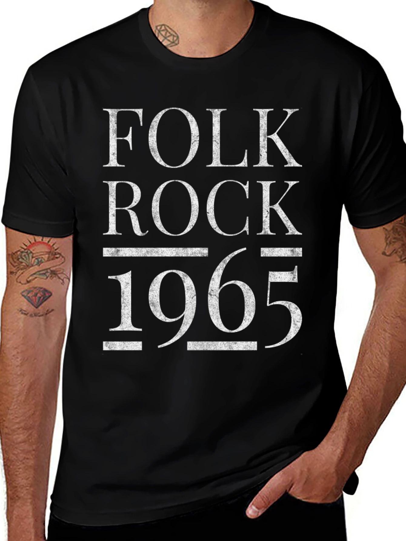 Variant 29 of Folk Rock 1965 Graphic Tee - Retro Music Shirt