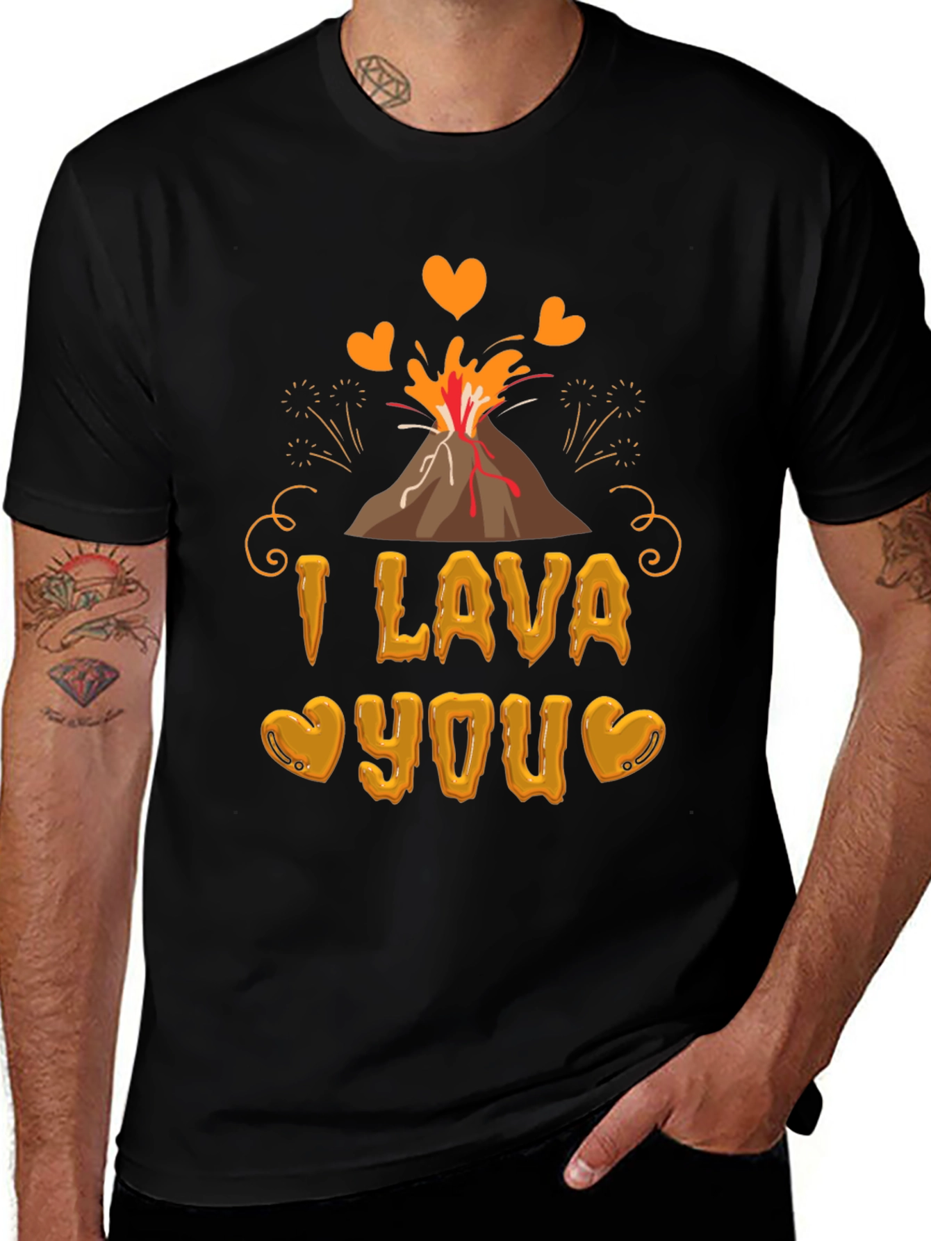 Variant 18 of I Lava You Graphic Tee - Volcano Valentine's Day Shirt