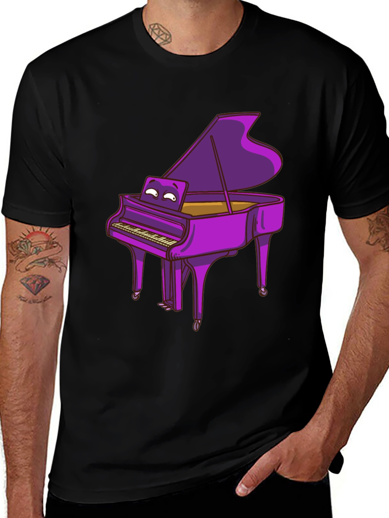 Variant 2 of Funny Piano T-Shirt - Musical Instrument Tee