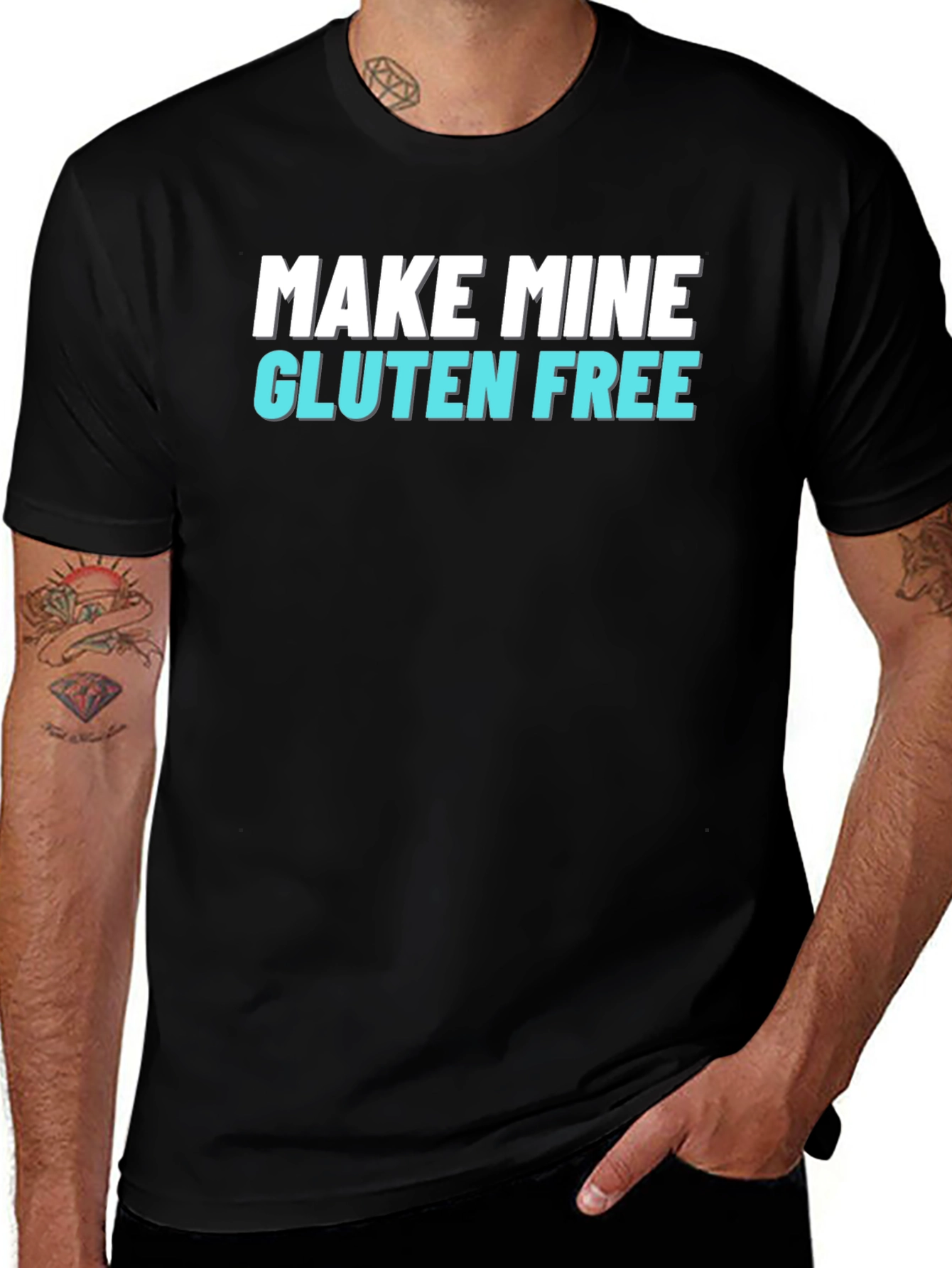 Make Mine Gluten Free Black Graphic Tee