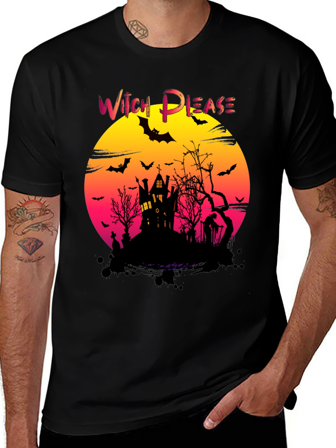 Witch Please Halloween Graphic Tee