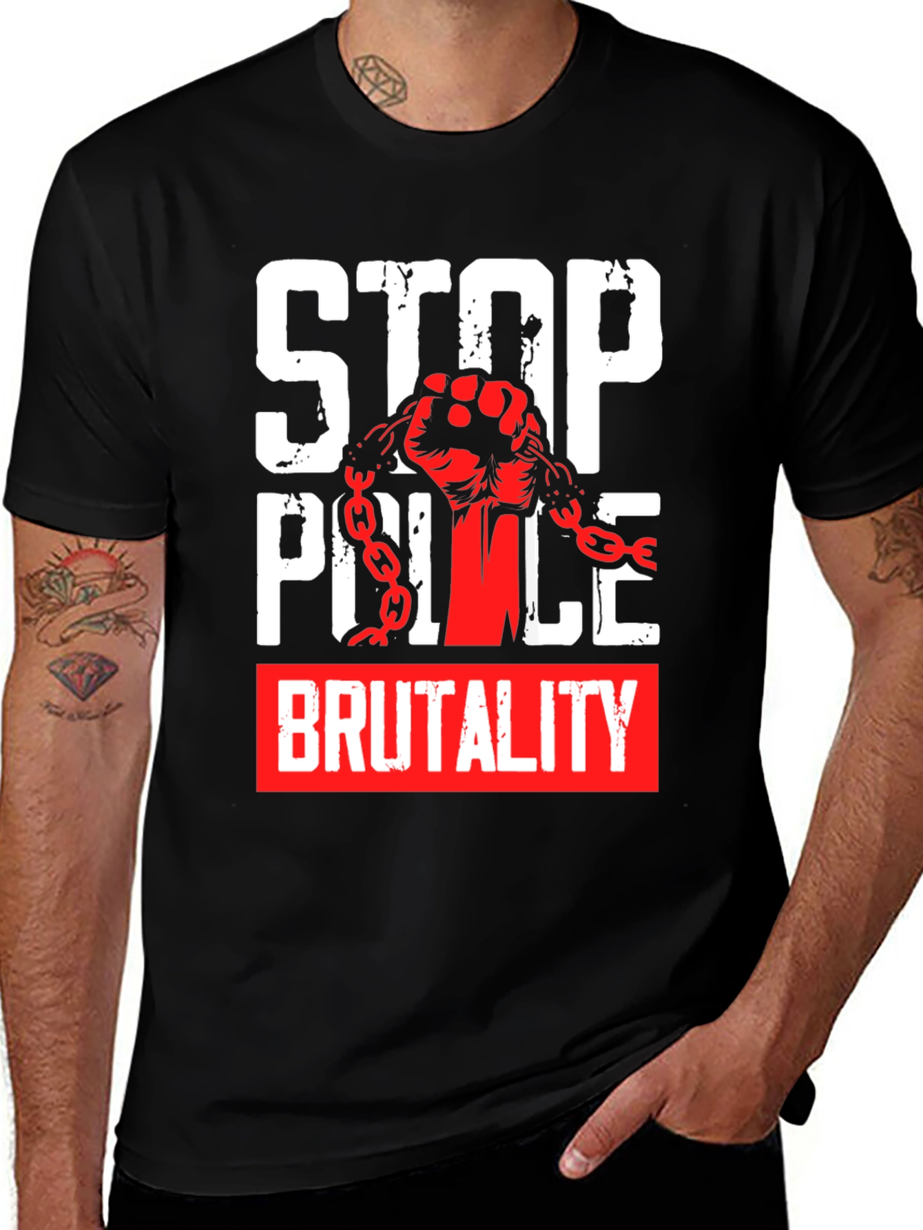 Variant 16 of Stop Police Brutality T-Shirt Justice Tee