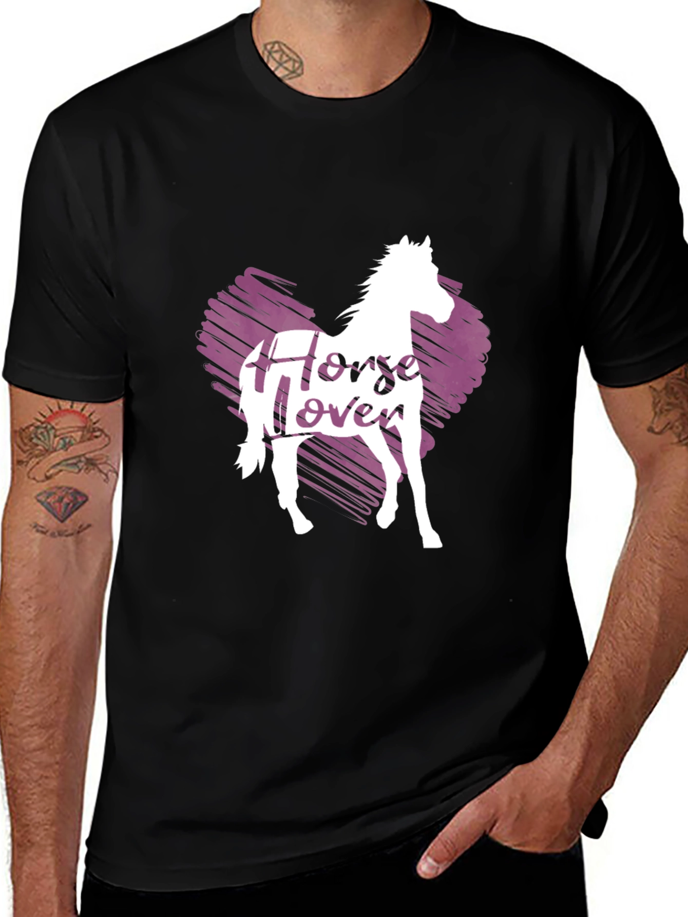 Variant 5 of Horse Lover Graphic Tee - Black
