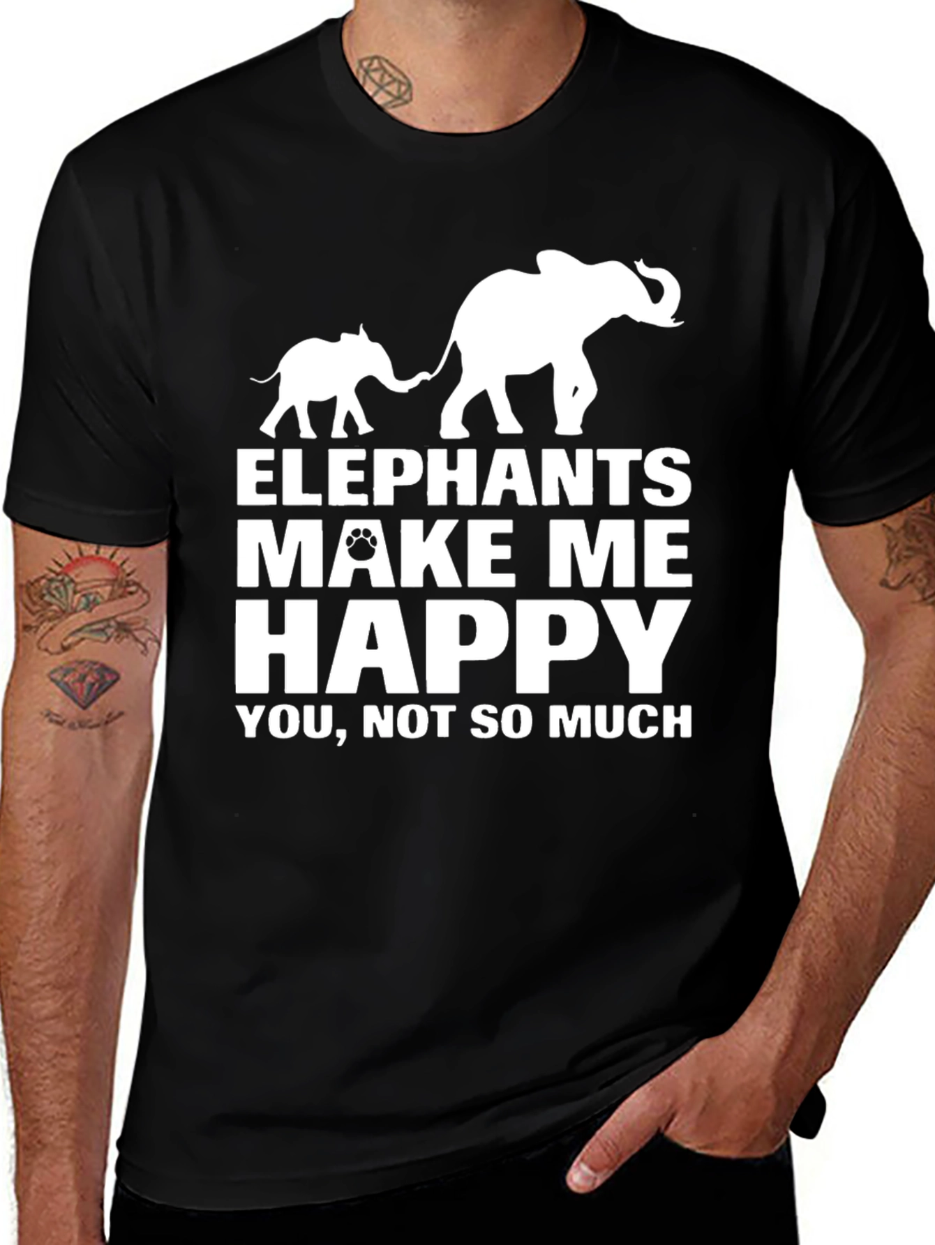 Variant 23 of Elephant Lover T-Shirt - Funny Animal Tee