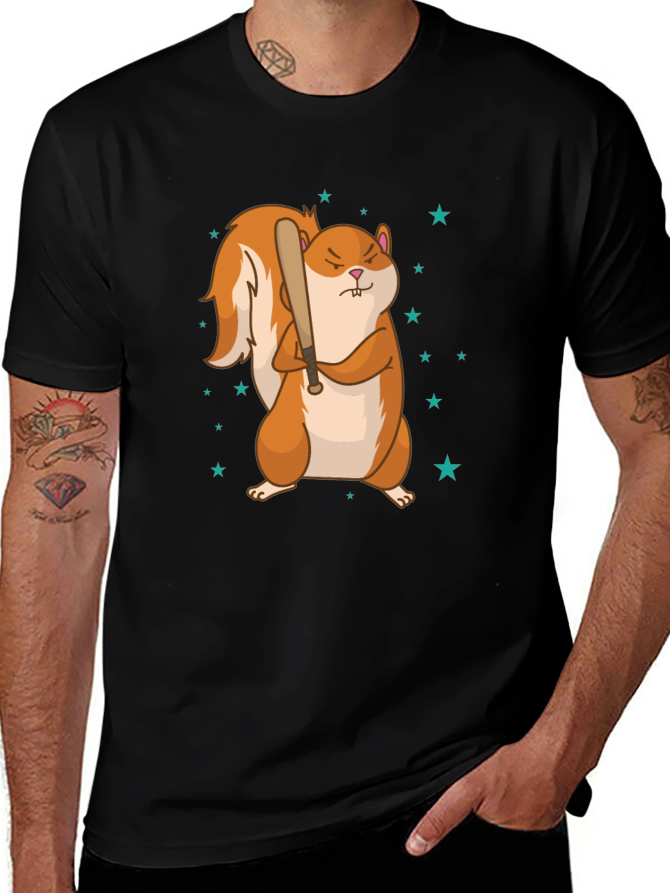 Variant 26 of Squirrel with Baseball Bat Graphic Tee