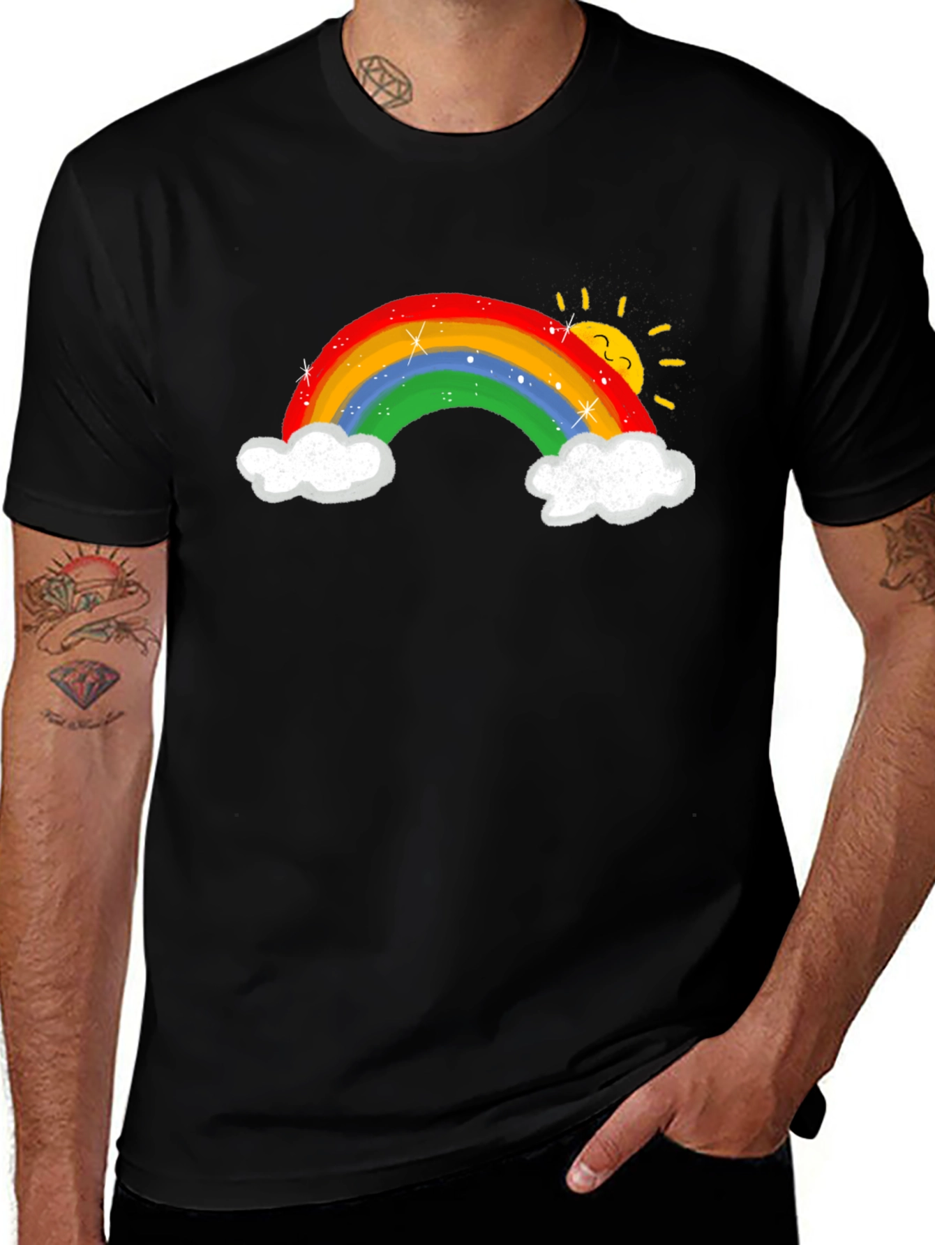 Variant 22 of Rainbow Graphic T-Shirt - Unisex Cotton Tee