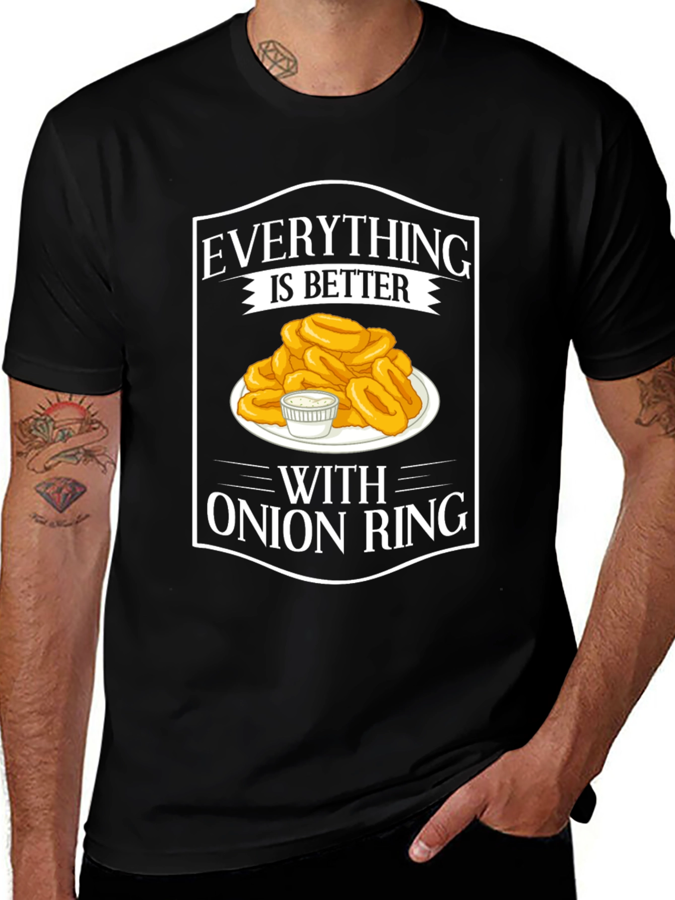 Variant 3 of Onion Ring Lover T-Shirt - Funny Food Tee